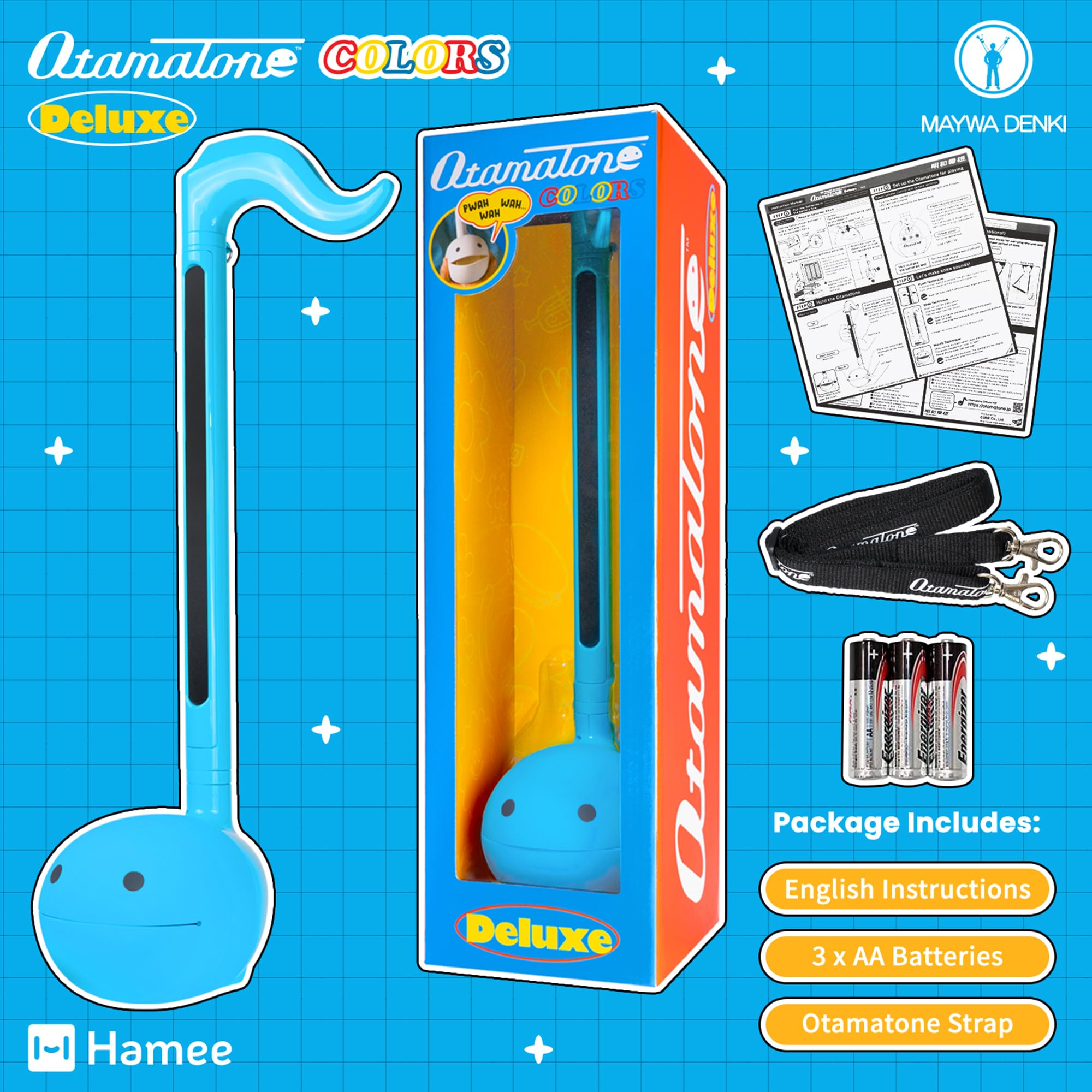 Otamatone Deluxe Japanese Electronic Synthesizer Musical Instrument – Blue