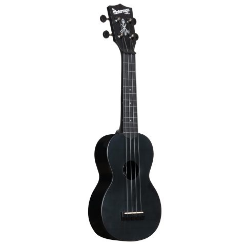 Kala KA-R-WMS-BK-S Soprano Recycled Waterman Ukulele – Black Sand