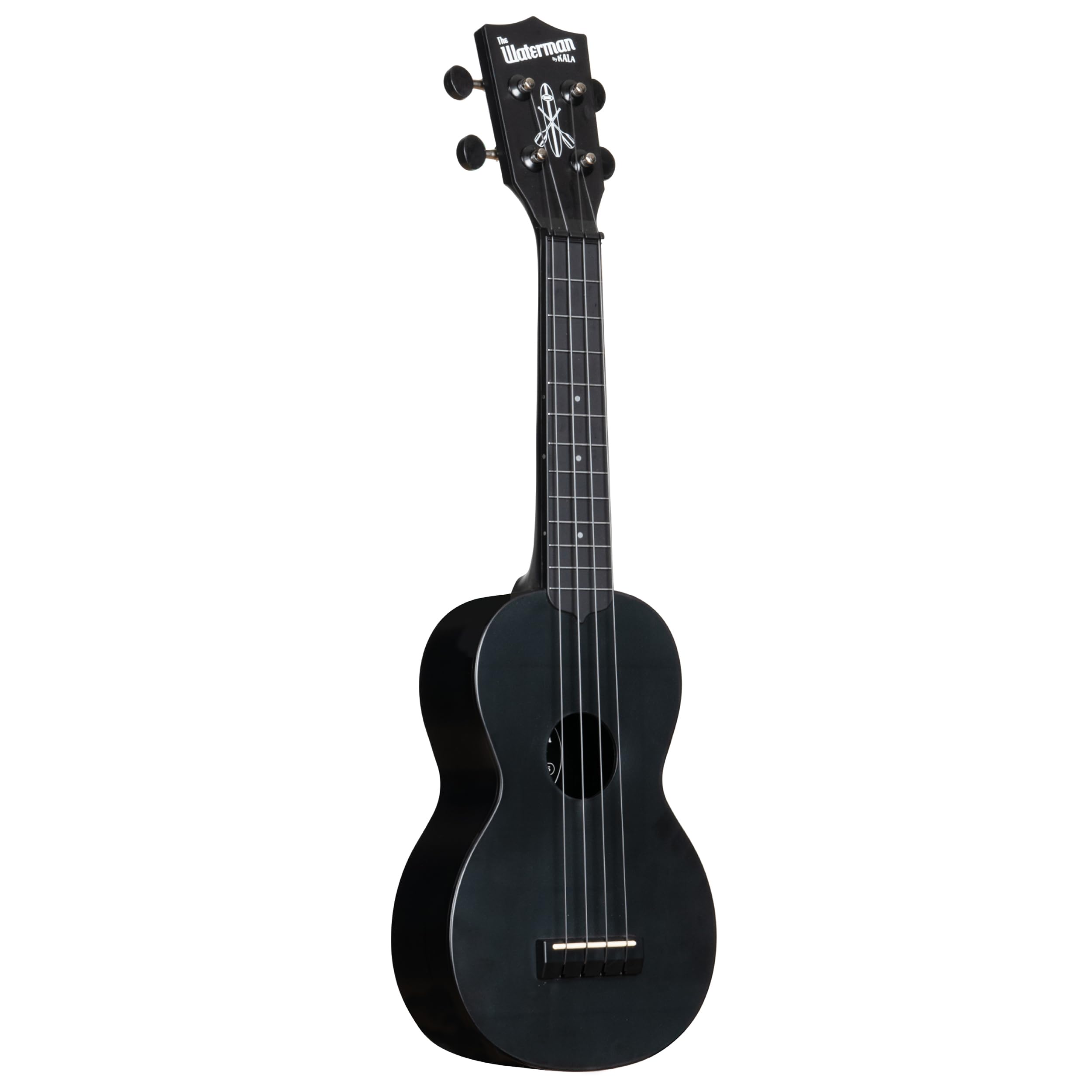 Kala KA-R-WMS-BK-S Soprano Recycled Waterman Ukulele – Black Sand