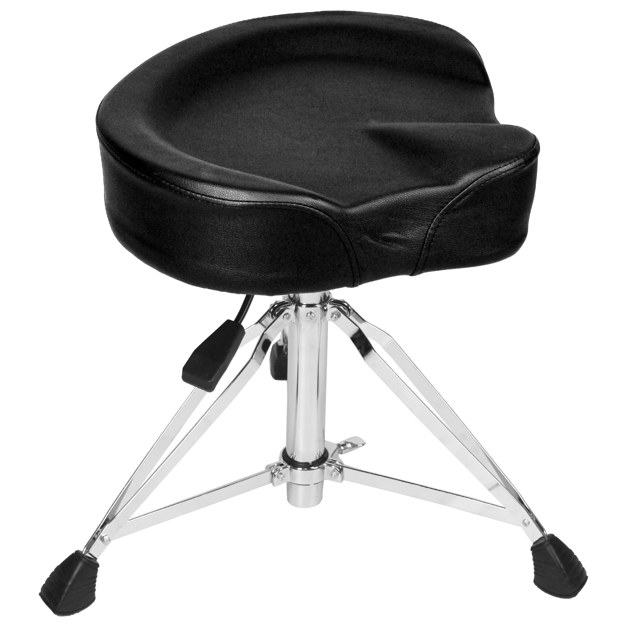 TIZECO Thickened Hydraulic Drum Throne, 12.6-inch Diameter Drummers Chair, Heavy Duty Drum Stool, Height Adjustable Drum Seat, Music Stool for Drummer