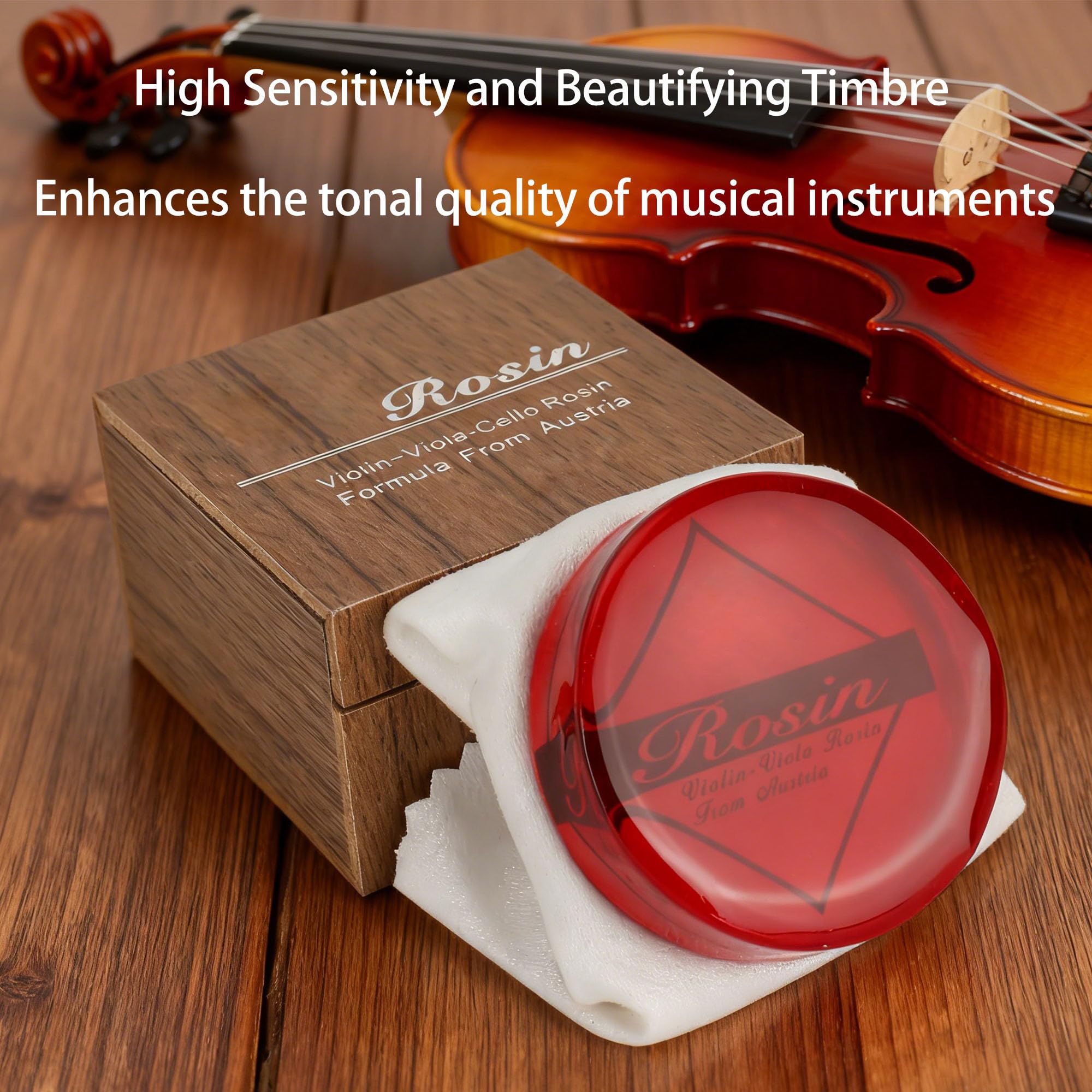 1-Pack Violin Rosin,Round Natural Rosin for Violin,Viola,Cello