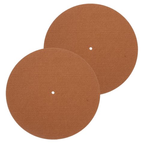 MECCANIXITY 2 Pcs Record Player Mat, 10 Inch Turntable Mat 3mm Felt Turntable Pad for Vinyl Record Player, Brown