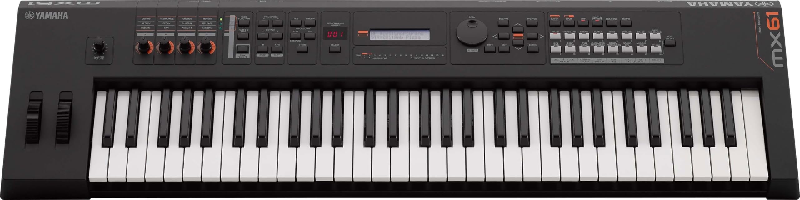 Yamaha MX61BK Music Production Synthesizer, 61-Key, Black