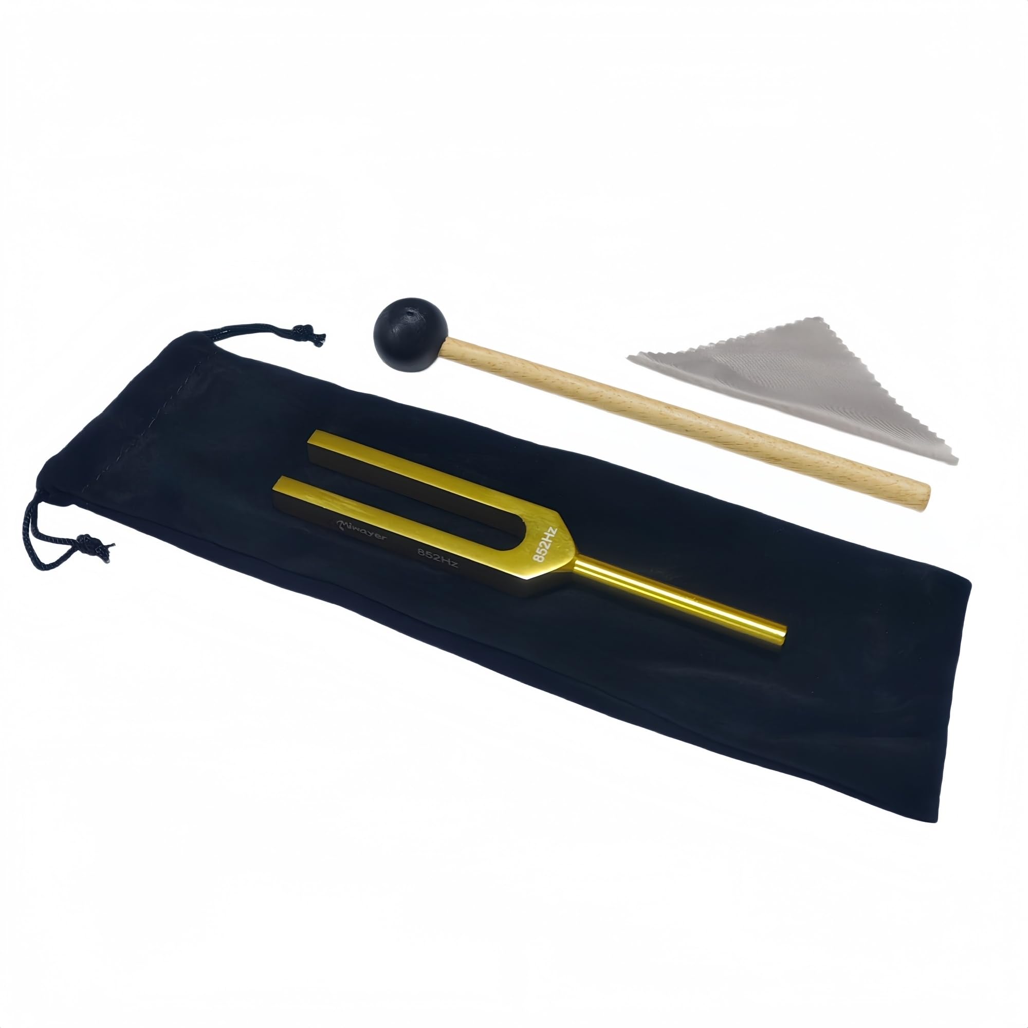 Miwayer Professional LA 852Hz Tuning Forks Golden for Healing, Medical, and Music – Multi-Frequency Tuning Fork Kit for Sound Therapy, Meditation, Chakra Balancing