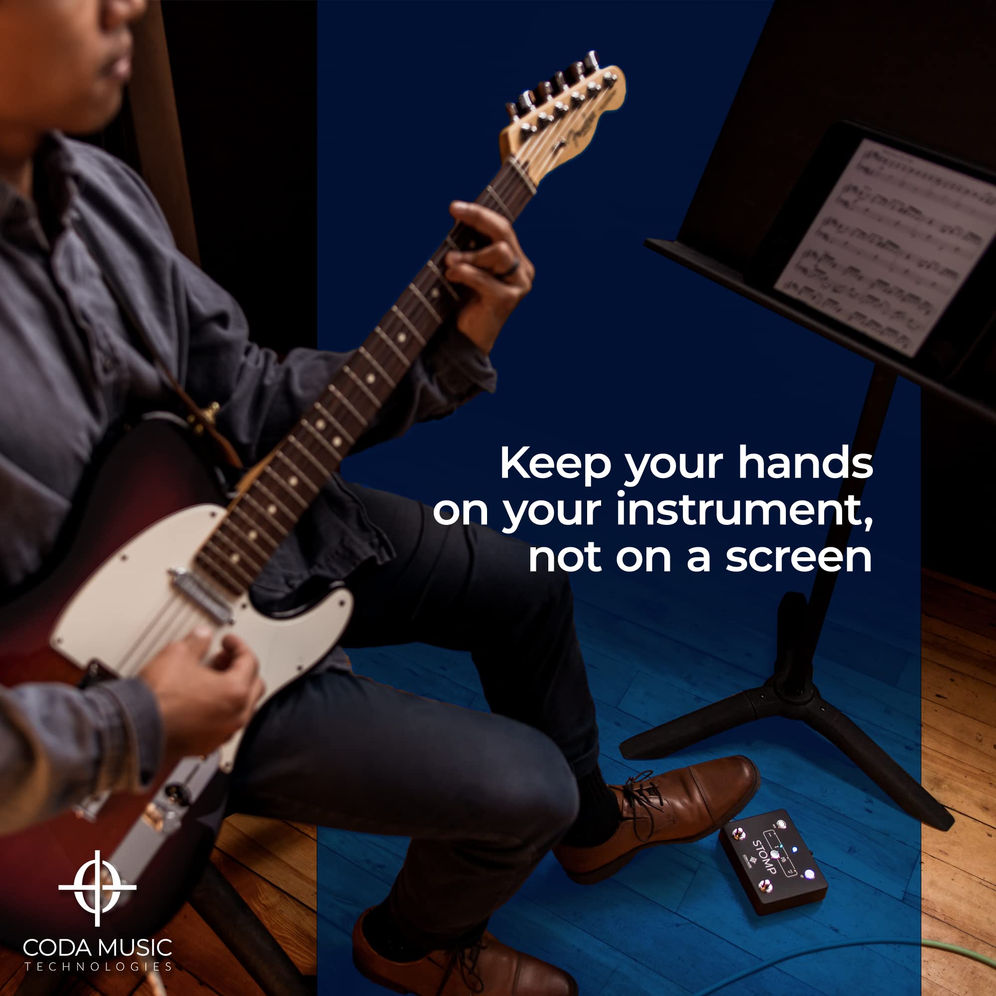 Stomp Bluetooth Page Turner for iPad & Tablets, Hands-Free Foot Pedal