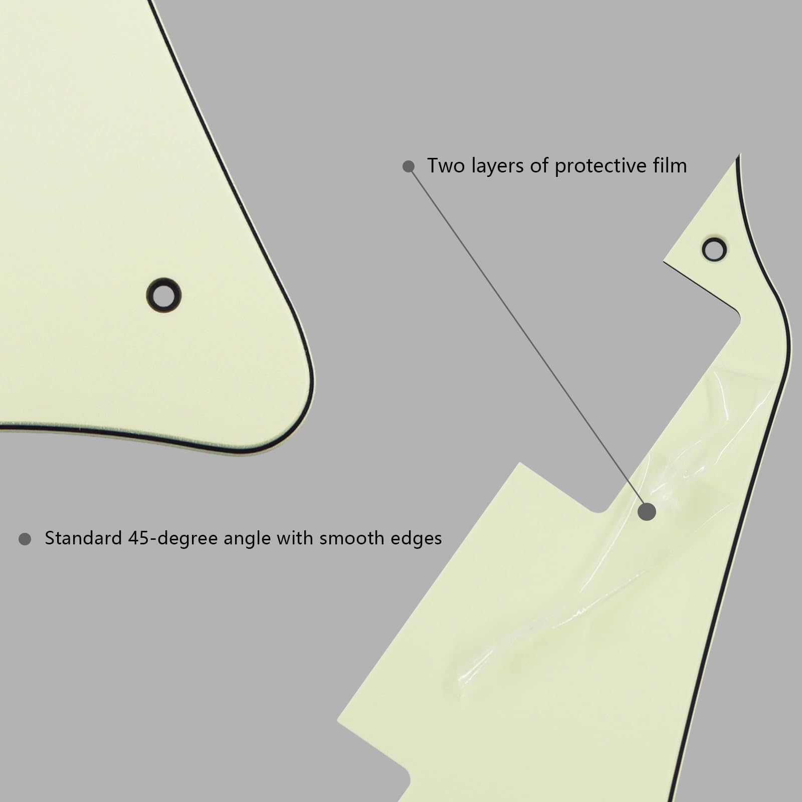Phrilam Electric Guitar Pickguard Set for Gibson Les Paul, Mint Green 3Ply