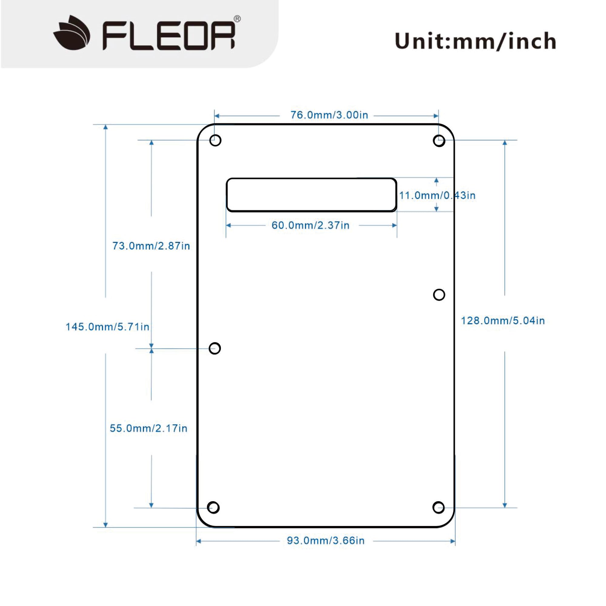 FLEOR SSS 8 Hole Vintage ST Pickguard Guitar Back Plate with Screw for Vintage ST Style Guitar Parts, 3Ply Mint Green