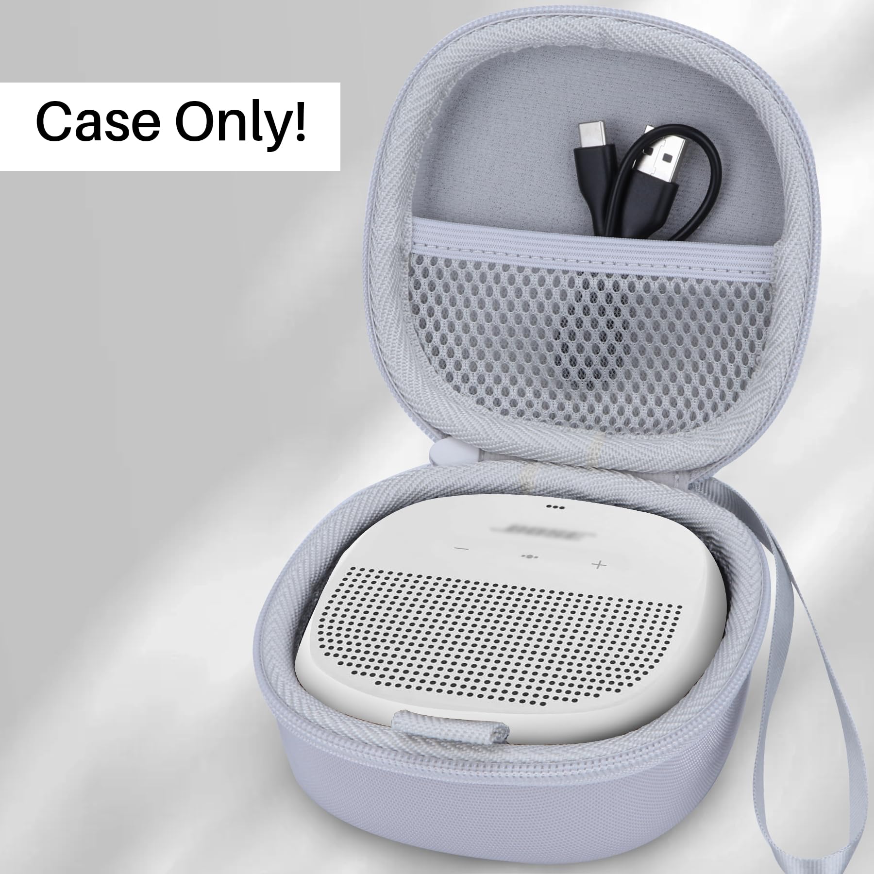 Lebakort Storage Case Compatible with Bose SoundLink Micro Speaker (Off White Case)