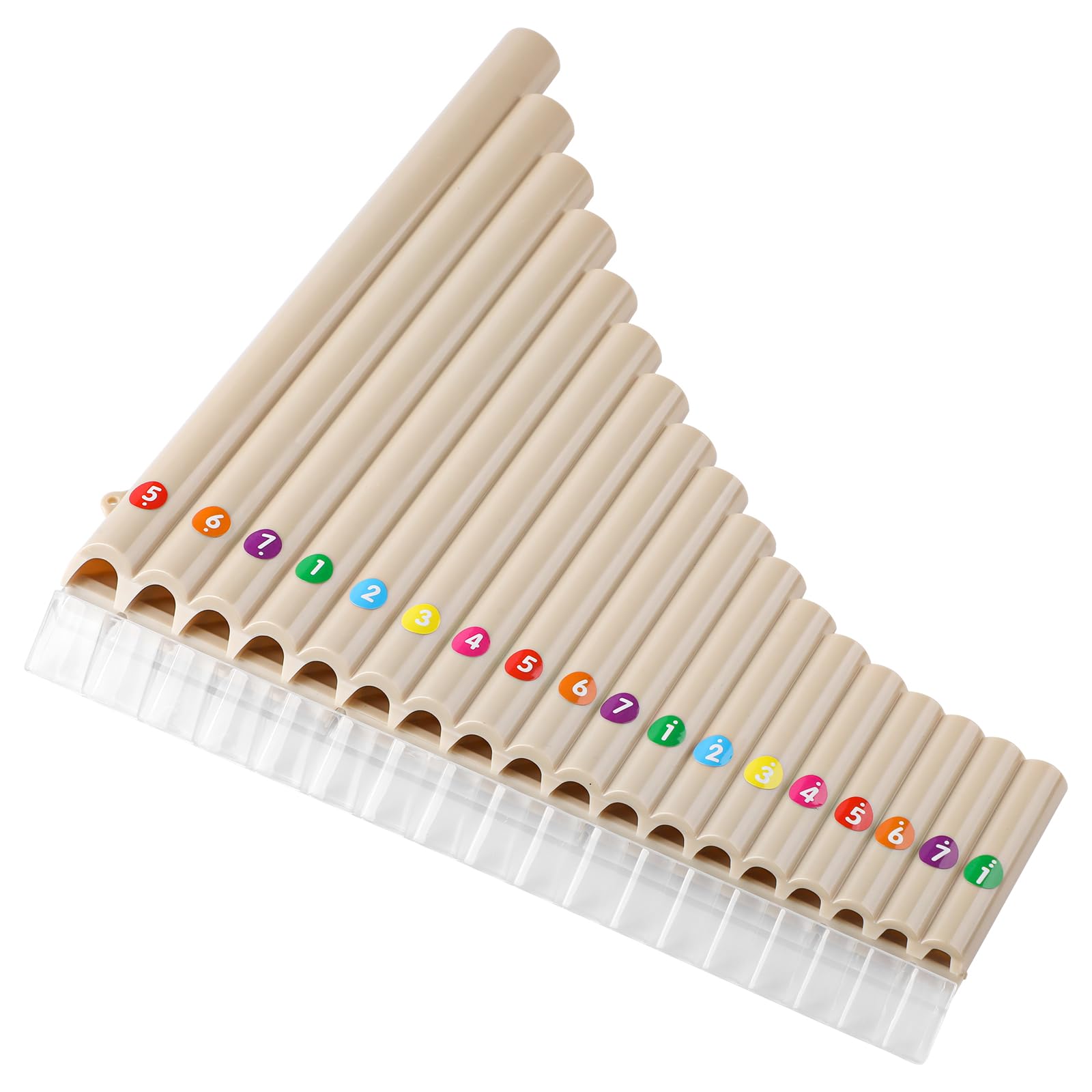 Deekec 18 Pipes Pan Flute C Key – Instrument Design for Easy Play, Perfect for Students and Learning-Beginner-Friendly (Lvory)