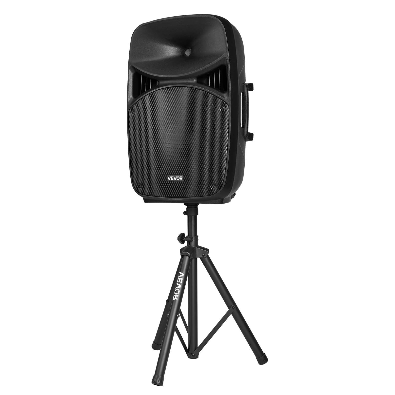 VEVOR Portable PA System, 2000W (PMPO) Powered, Sound System Set with 3 Channel Mixer, Dual Speakers, Wireless Bluetooth, Microphone, Compact Stands, USB & SD Inputs, Remote Control, for DJs Events