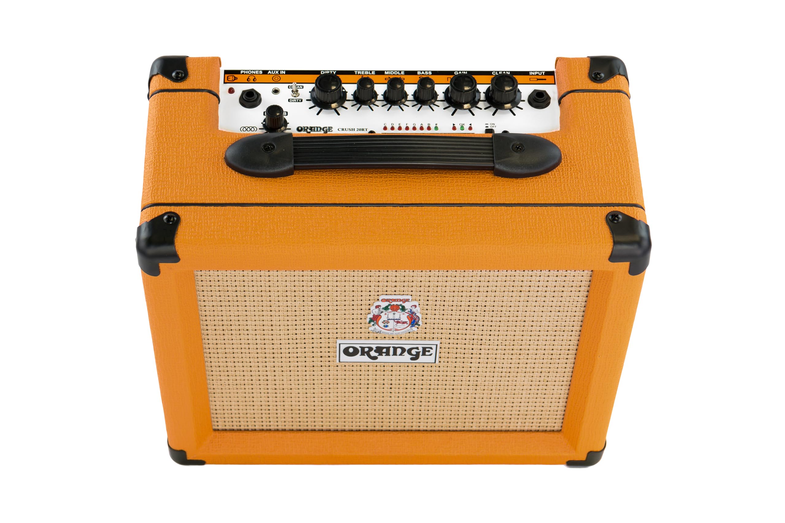 Orange Crush 20RT 20W 8″ 2-Channel Guitar Amplifier and Speaker Combo, Orange