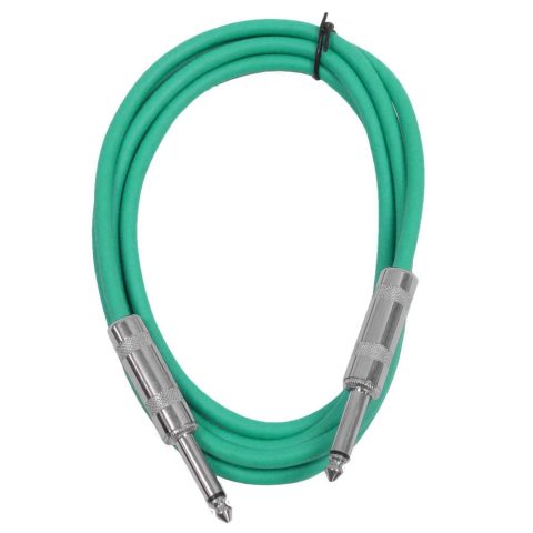 Seismic Audio – SASTSX-6 – 6 Foot TS 1/4″ Guitar, Instrument, or Patch Cable Green