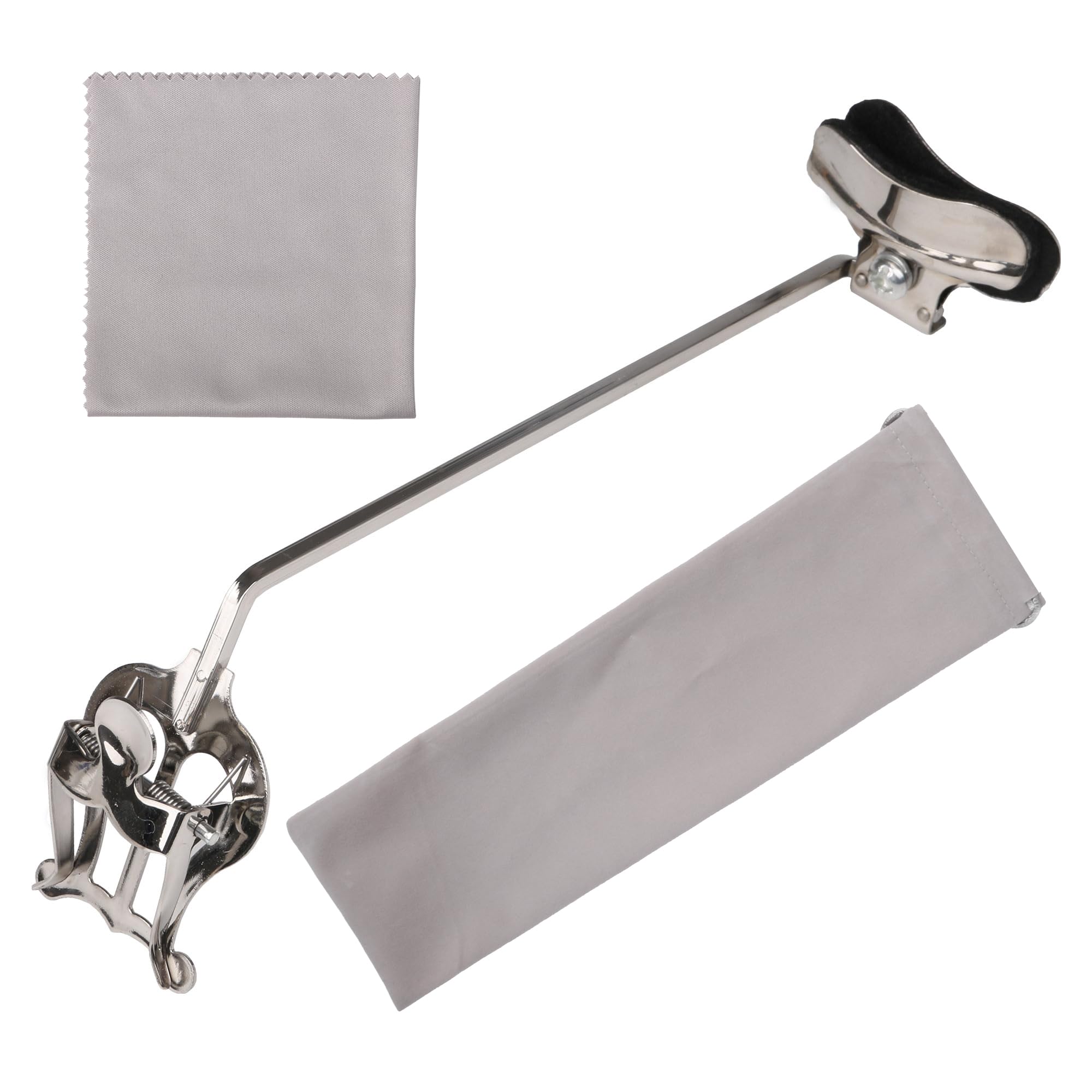 ETFBUY Marching Sax Lyre for Alto & Tenor Saxophones (Nickel-Plated, Clamp)