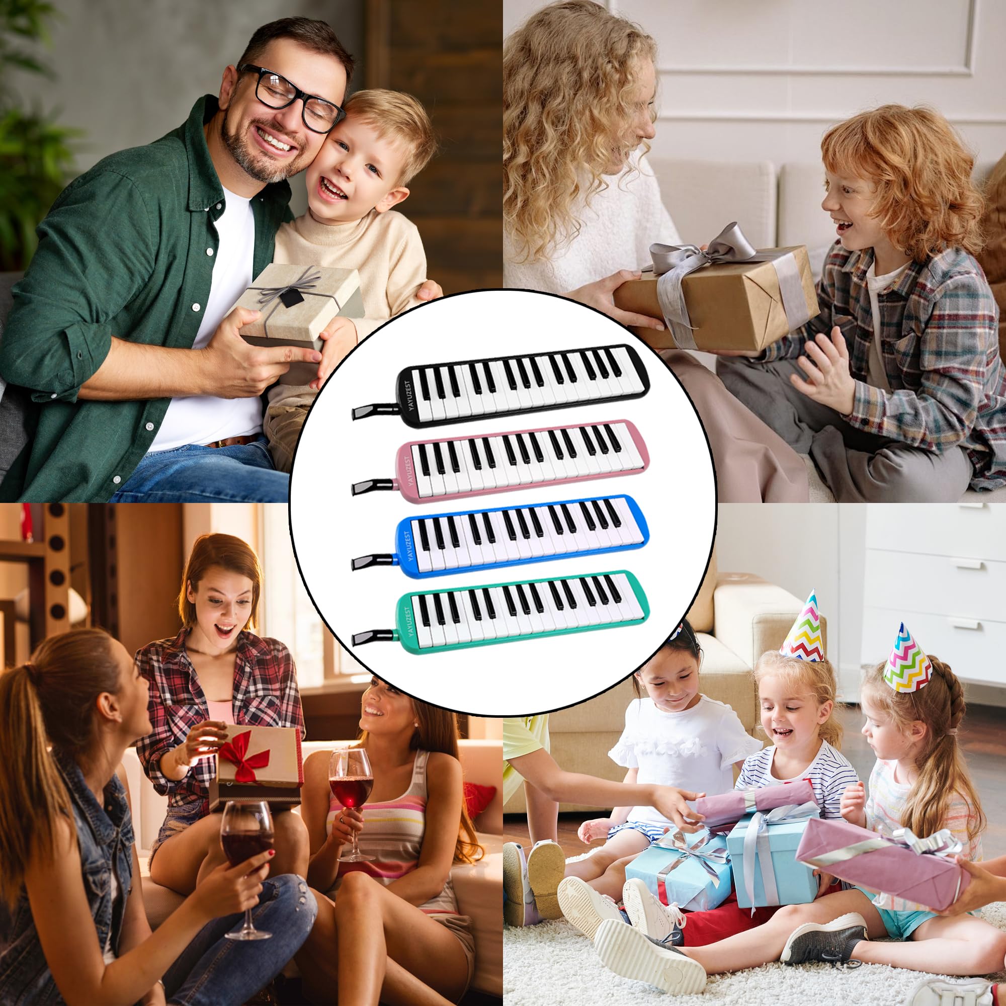 YAYUZEST 32 Keys Melodica Instrument Soprano Air Piano Keyboard Pianica