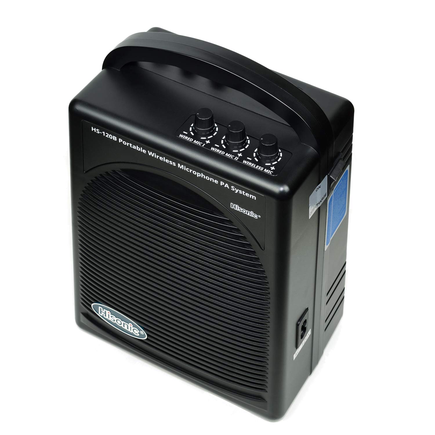 Hisonic HS120B Rechargeable & Portable PA (Public Address) System with Built-in UHF Wireless Microphone (1 Handheld +1 Belt-Pack)