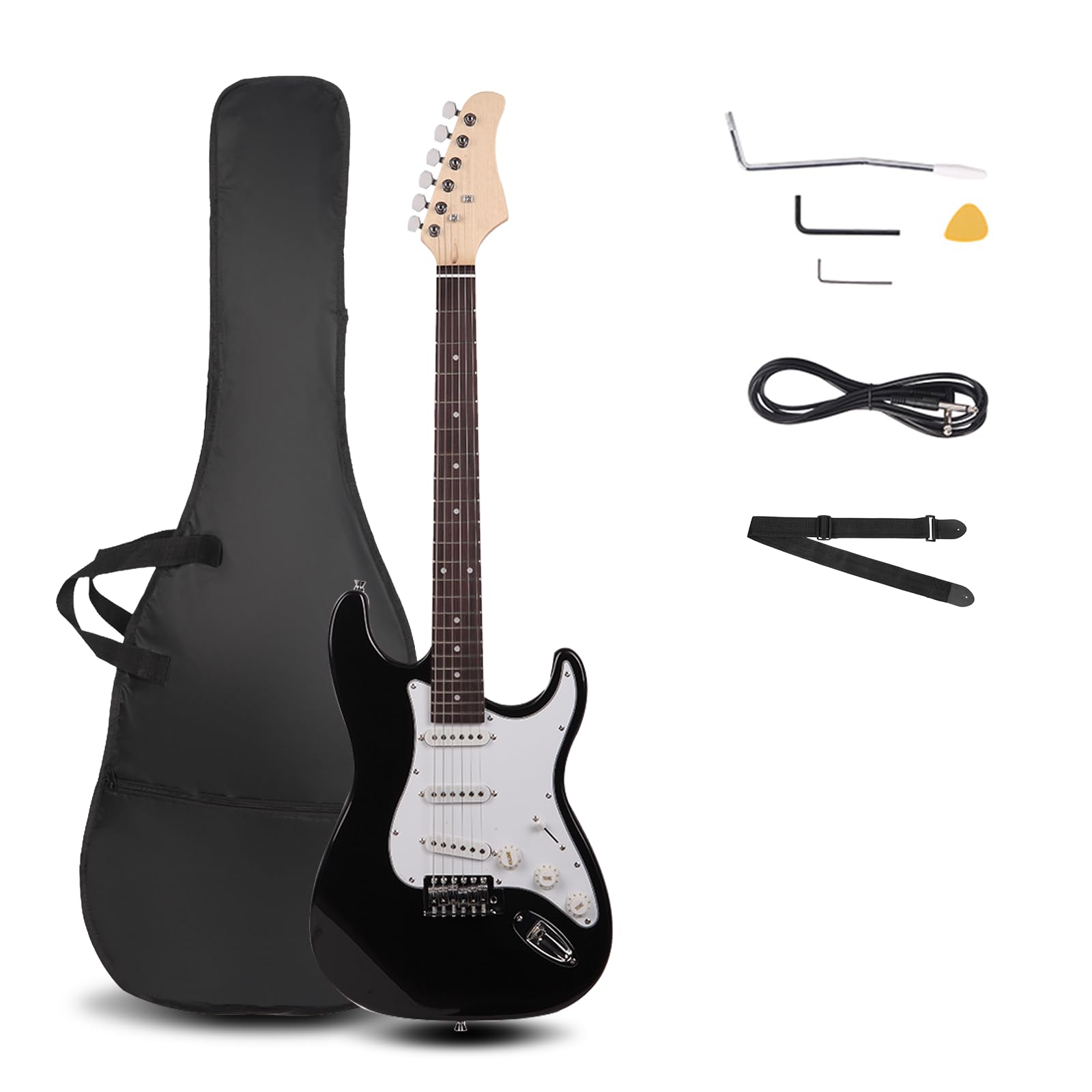 Ktaxon 39 Inch Electric Guitar Solid Body Beginner Kit with Gig Bag Red