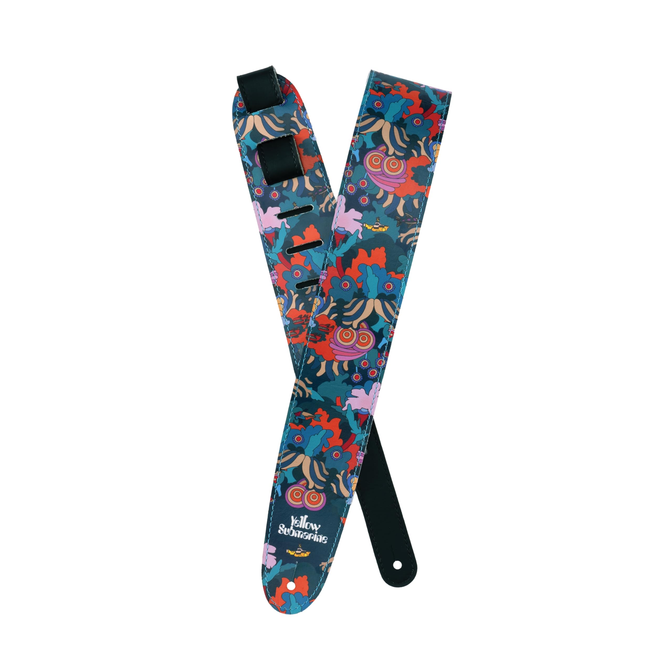 D’Addario 25BYS01 Beatles Guitar Strap – Beatles Guitar Accessories – Vinyl – Yellow Submarine, Under the Sea