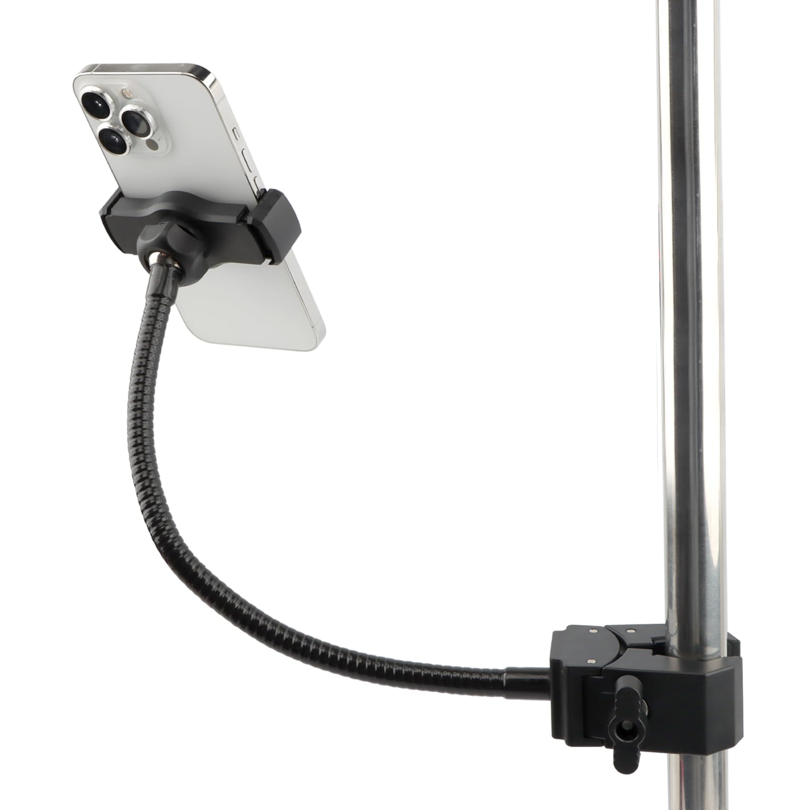 Mic Stand Phone Holder,11.81″ Long Flexible Gooseneck Arm