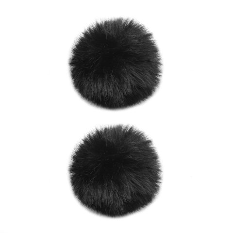 LEFXMOPHY 2-Pack Black Windscreen for Hollyland Lark M2 Wind Screen Furry Deadcat Cover