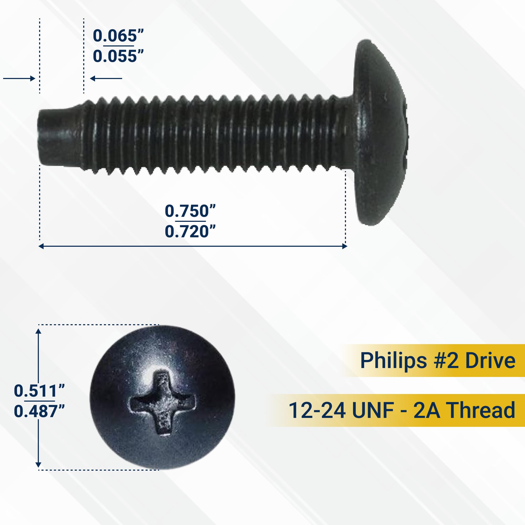 RackGold® 12-24#3 Phillips Rack Screws 100 Pack – USA Made