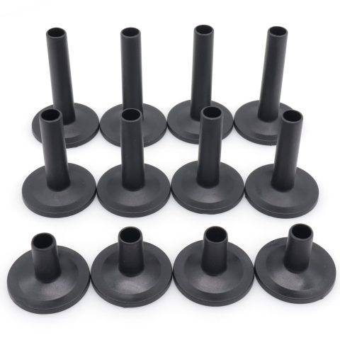 Cheerock Pack of 12 Red Cymbal Felts Sleeves, 3 Sizes Cymbal Stand Sleeve, Plastic Drum Sleeve for Percussion Drum Kit Part