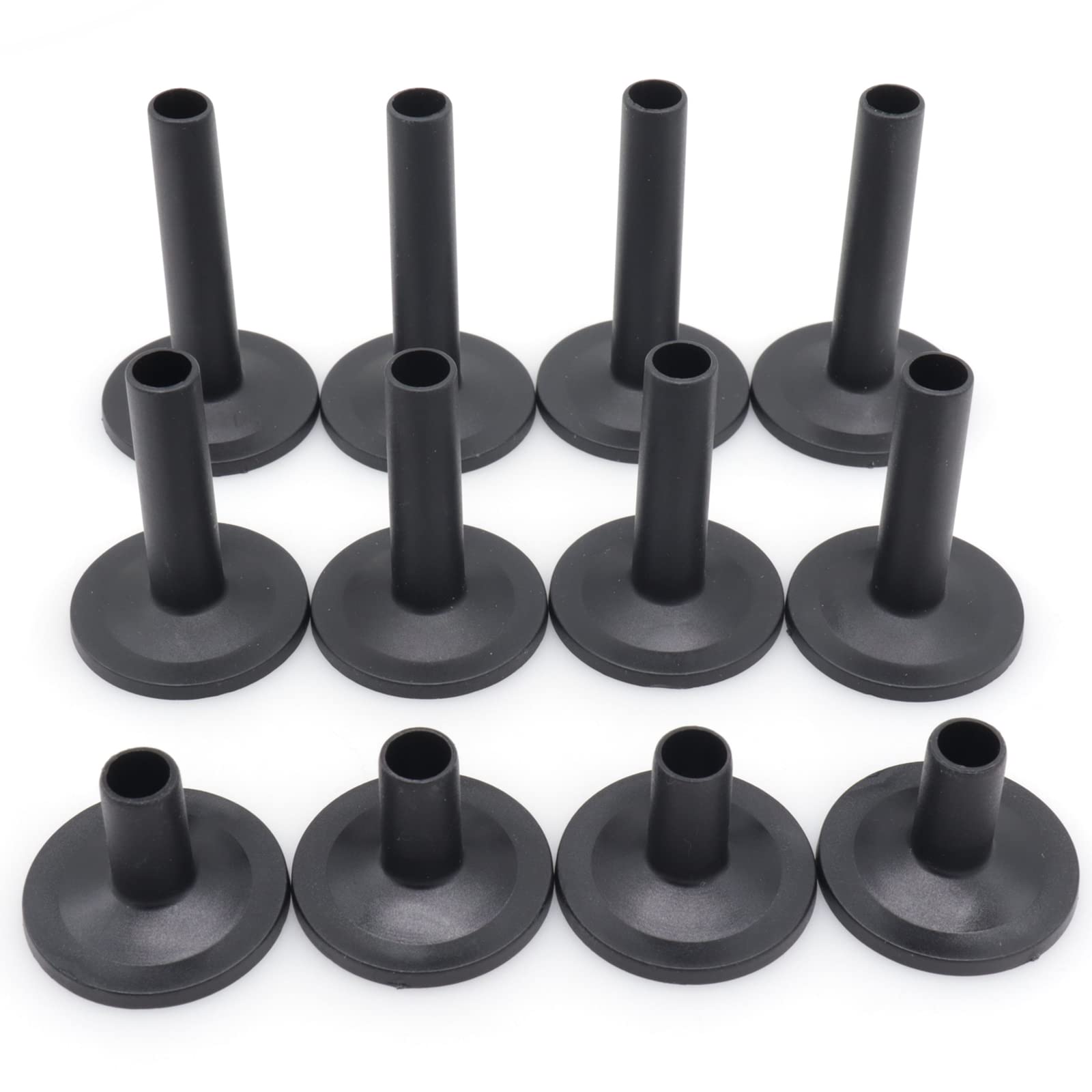 Cheerock Pack of 12 Red Cymbal Felts Sleeves, 3 Sizes Cymbal Stand Sleeve, Plastic Drum Sleeve for Percussion Drum Kit Part