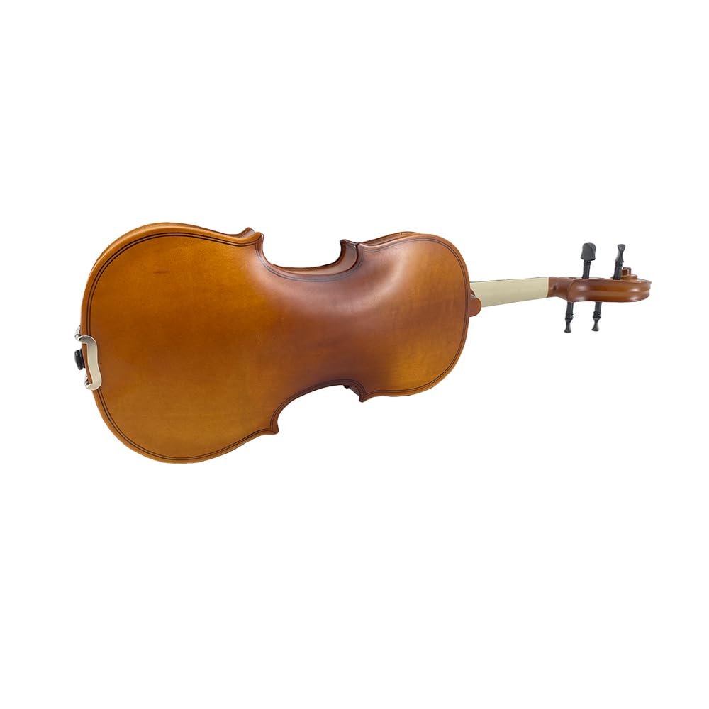 Vetimobato Handmade 1/2 Violin Set – Matte Finish Body Maple Neck Solid Wood Fittings Complete Kit with Case Bow Shoulder Rest, Strings for Beginners to Intermediate Players (1/2)