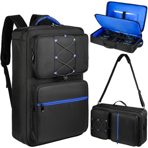 TOOCASE DJ Controller Case Compatible with Pioneer DDJ-FLX4/DDJ-REV1/DDJ-SB3/DDJ-400,Fits 16″ Laptop,Mic & Headphone Pockets