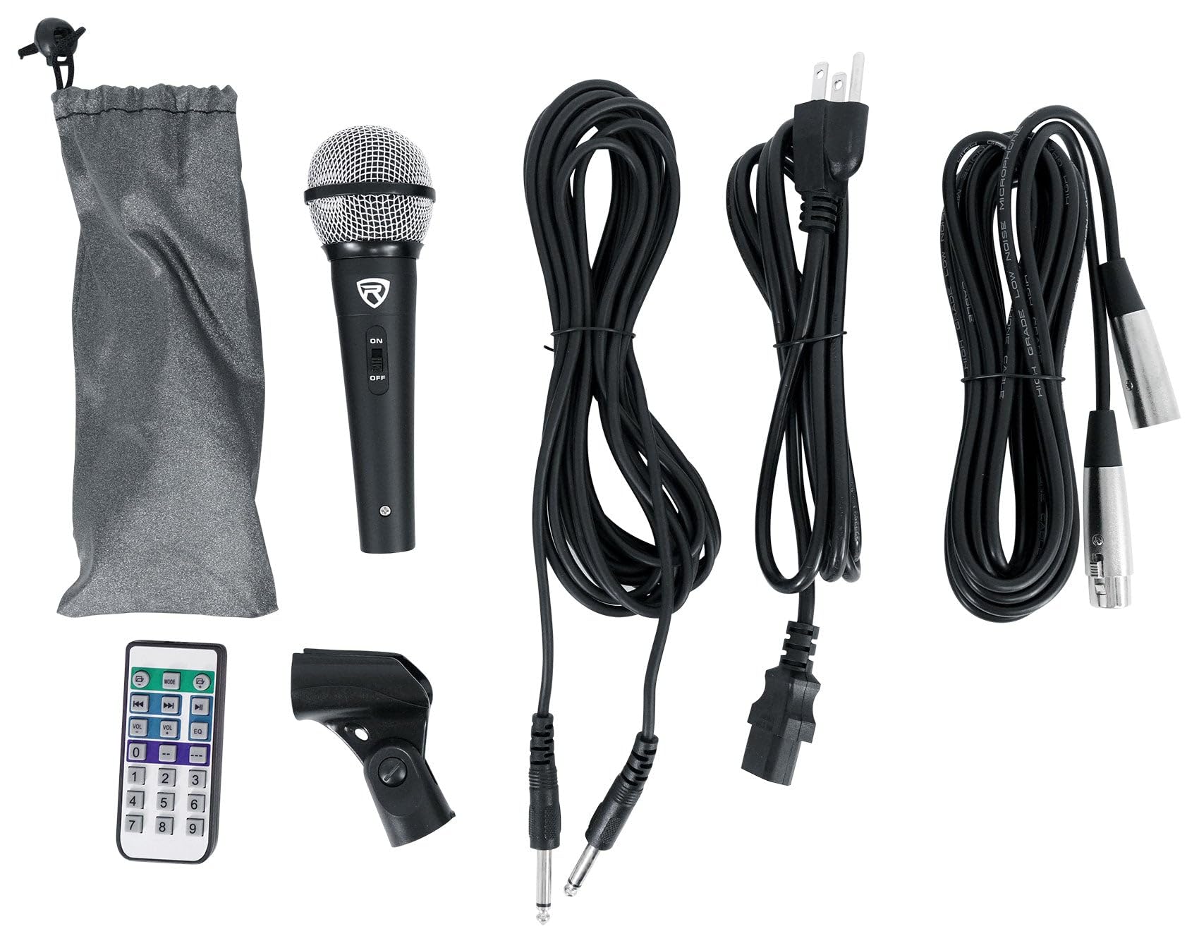 RockvilIe RPG122K 12″ Portable PA System 2 Powered Speakers Bluetooth+Mic+Stands