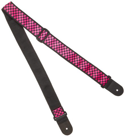 Planet Waves 50H03 50Mm Strap – Blk/Pink Checker