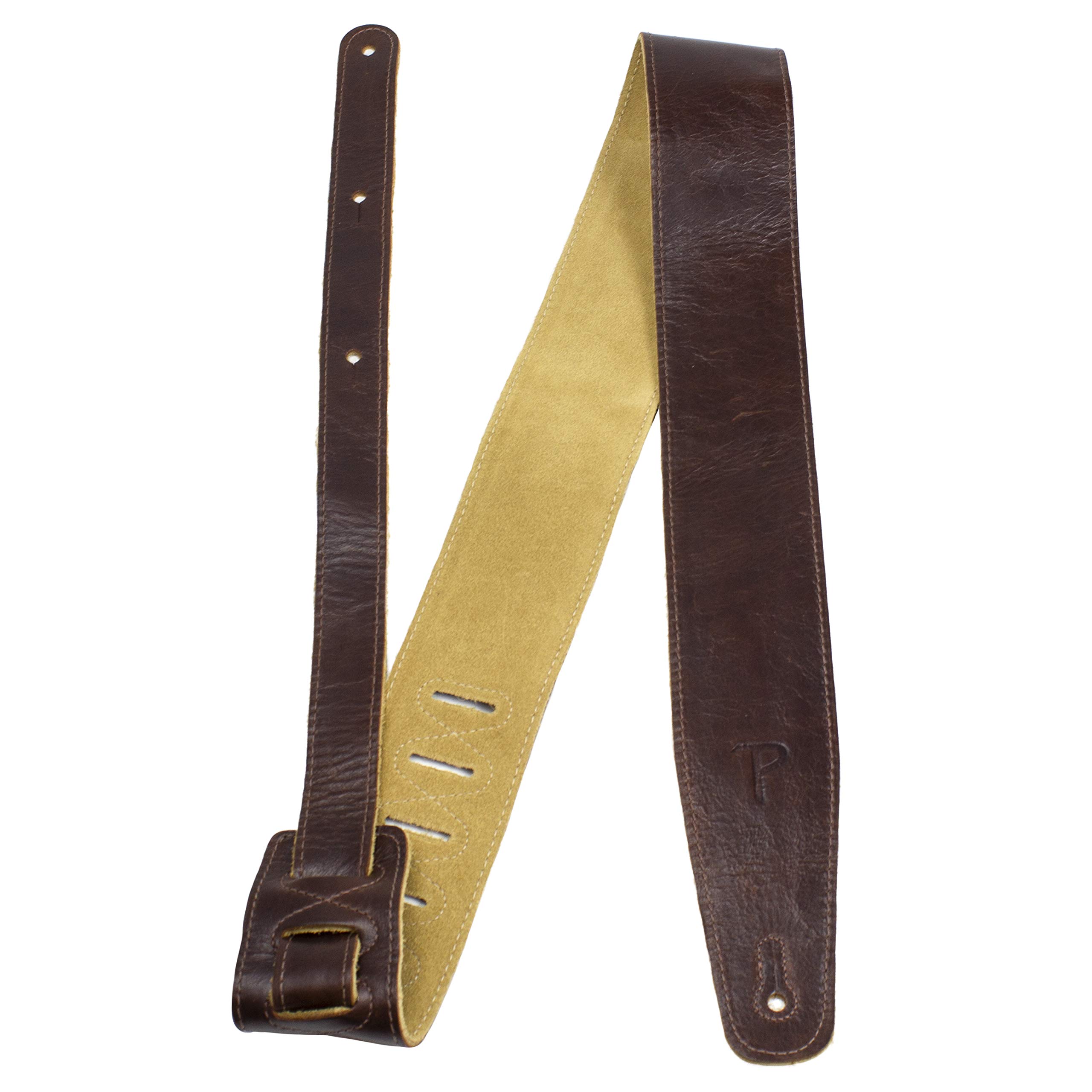 Perri’s Leathers Ltd. – The Africa Collection – Adjustable Strap From 41″ to 56″ for Electric, Acoustic, Bass Guitar – The Africa Collection – Chocolate (AFR25-6875)