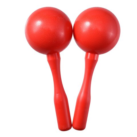 HILAZA Extra Loud Maracas for Kids Adults, 8 Inch, Set of 2, Red