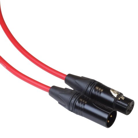BJC Star Quad XLR Cable, Canare L-4E6S with Neutrik BXX-Series XLRs (Single Cable, Red, 20 Foot)