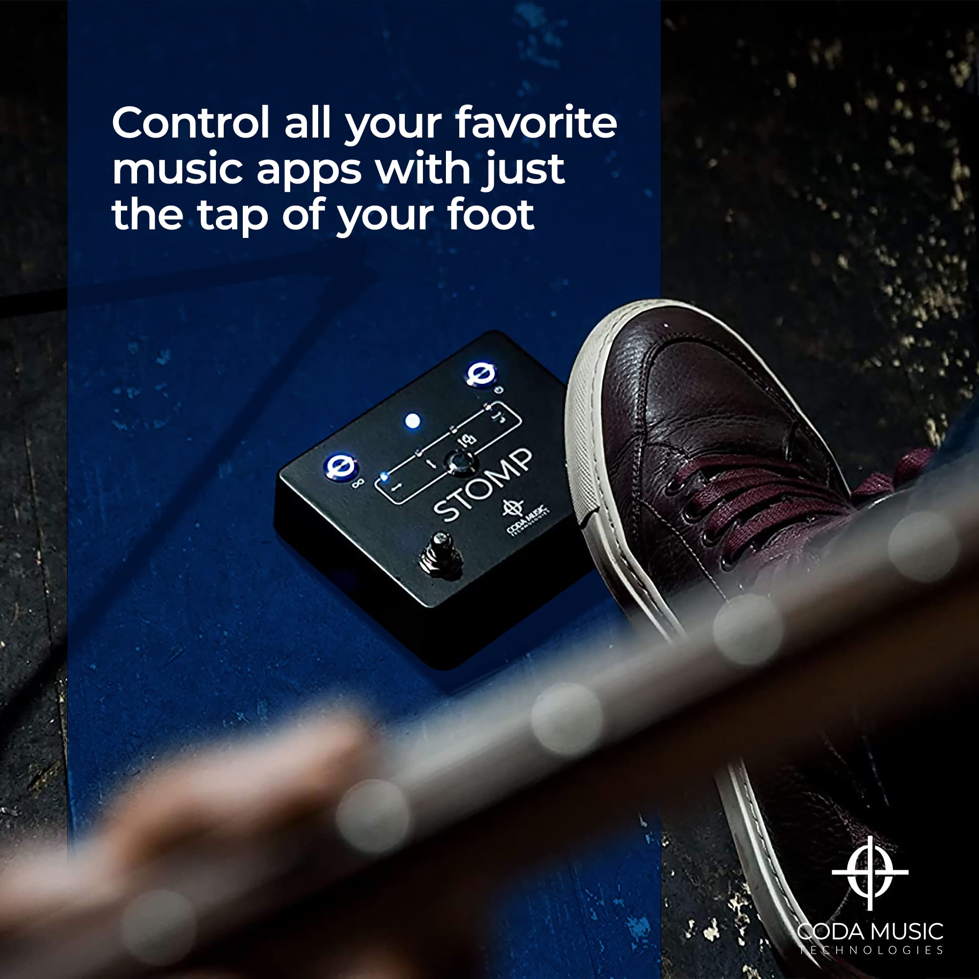 Stomp Bluetooth Page Turner for iPad & Tablets, Hands-Free Foot Pedal