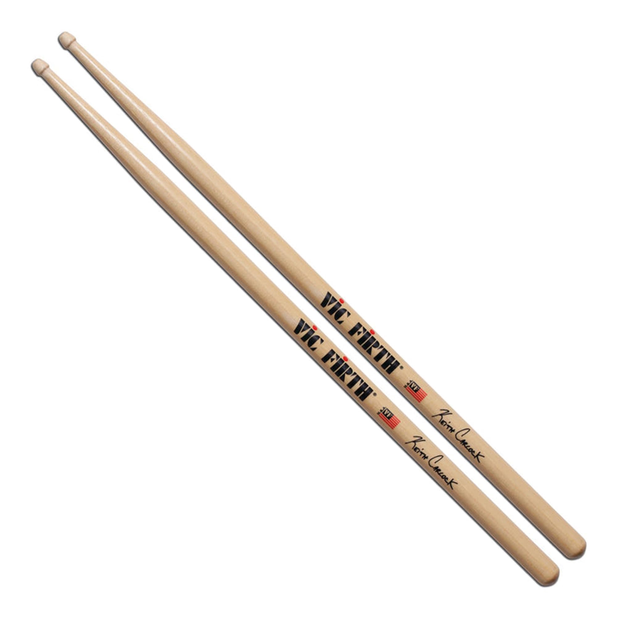 Vic Firth Signature Series Keith Carlock Drumsticks – 6‑Pack Bundle with Austin Bazaar Polishing Cloth