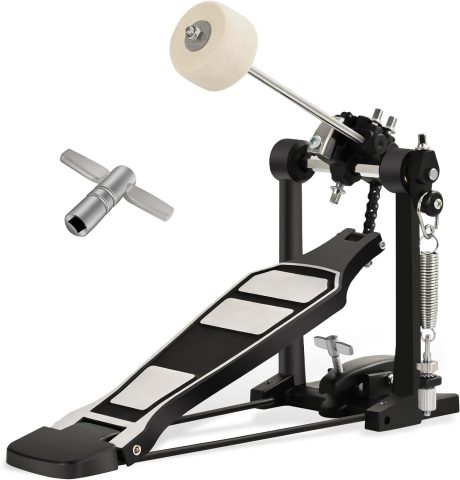 Tipatyard Single Bass Drum Pedal Single Pedal for Drum Set Kit and Electronic Drums | Single Chain