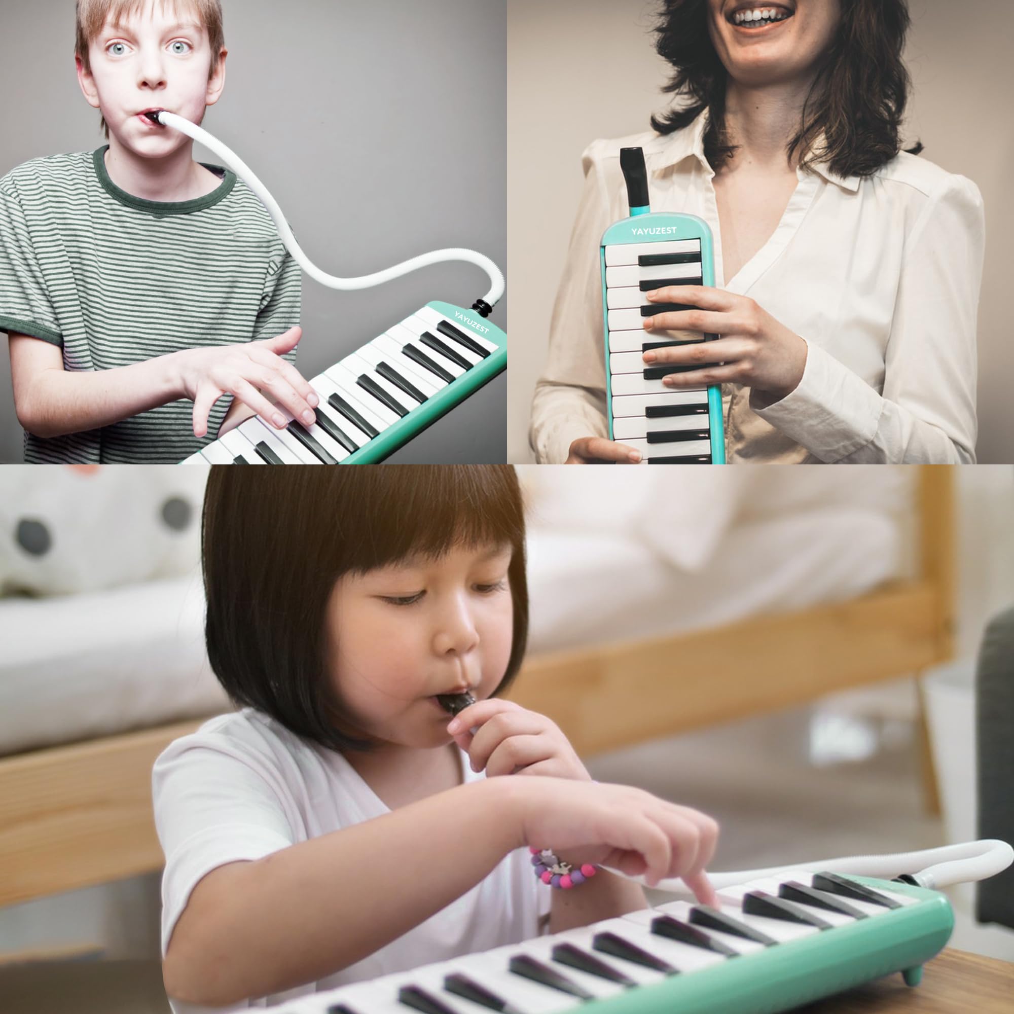 YAYUZEST 32 Keys Melodica Instrument Soprano Air Piano Keyboard Pianica