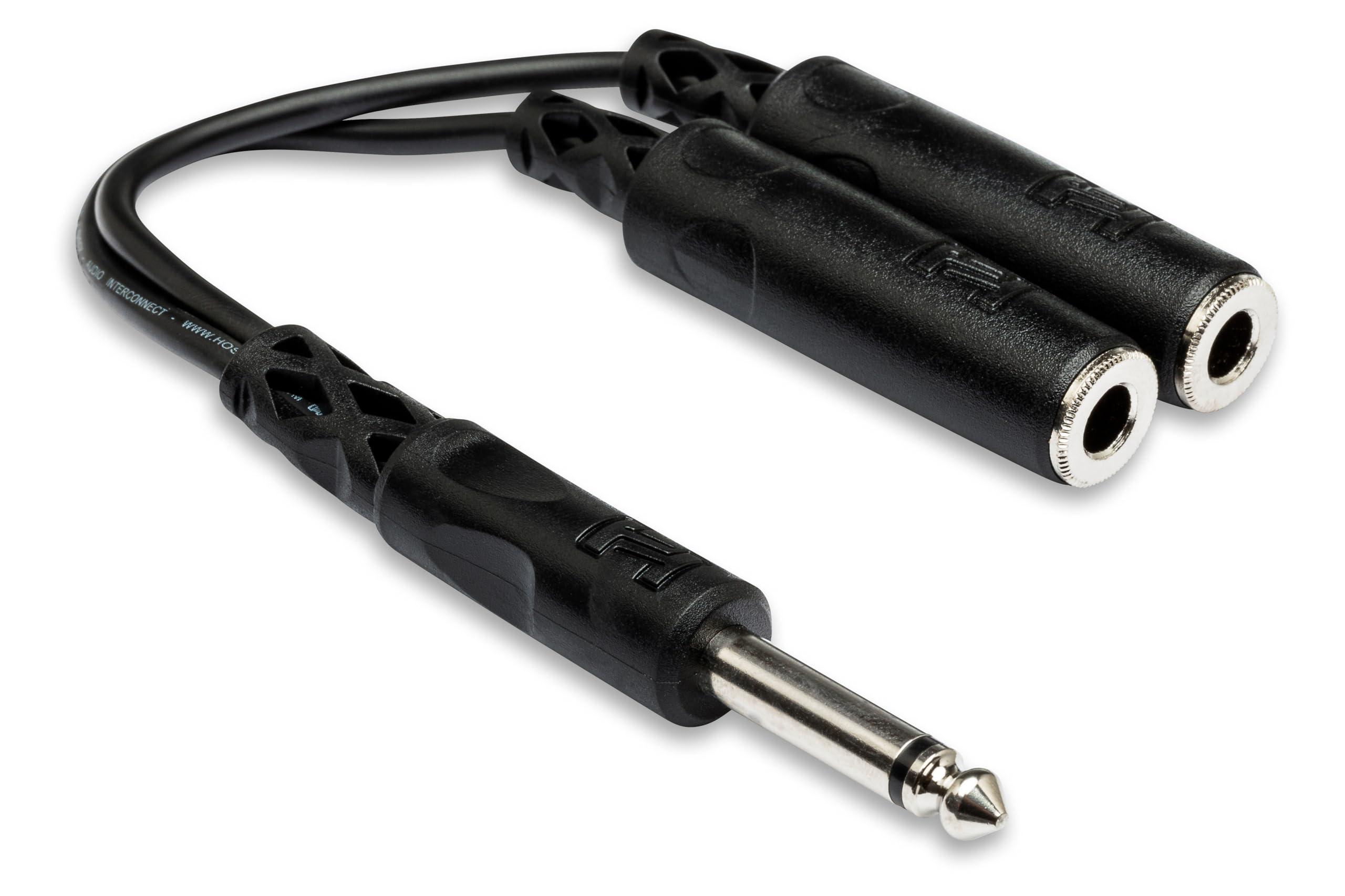 Hosa YPP-111 1/4″ TS to Dual 1/4″ TSF Y Cable (Pack of 2)