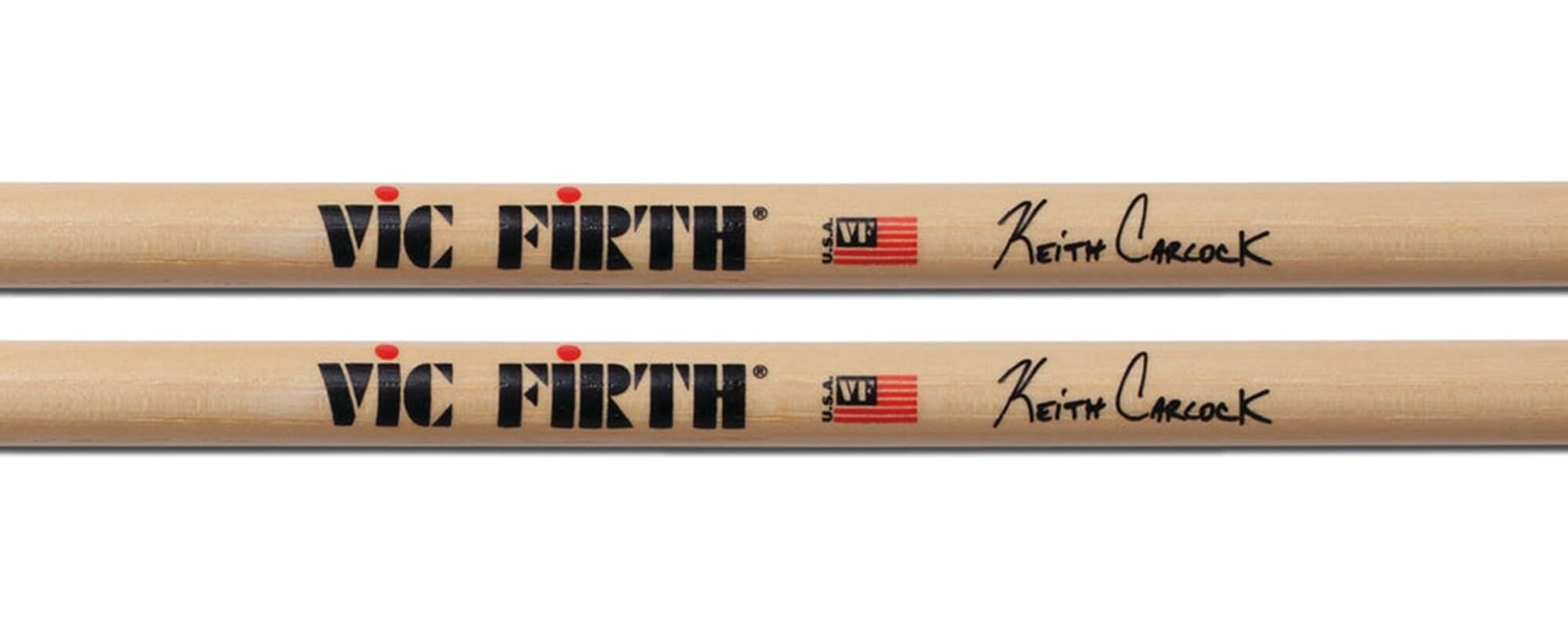 Vic Firth Signature Series Keith Carlock Drumsticks – 3‑Pack Bundle with Austin Bazaar Polishing Cloth