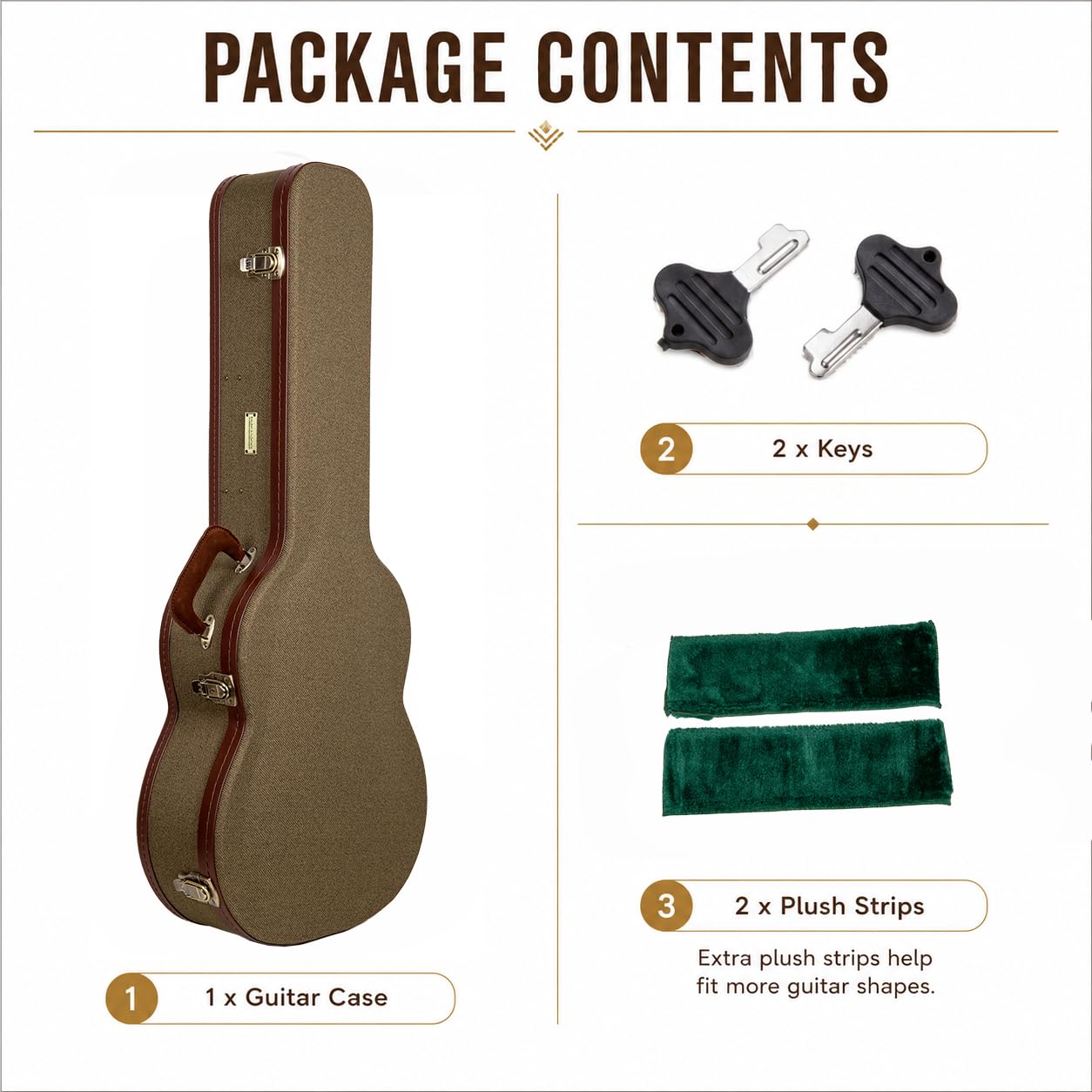 Crossrock Master Series Acoustic Guitar Case for Martin D-28 / Grand Auditorium | Olive Green Eco Tweed Fabric, Re-Engineered Shell, Leather Handle & Forest Green Velvet Interior(CRW720D28OG)