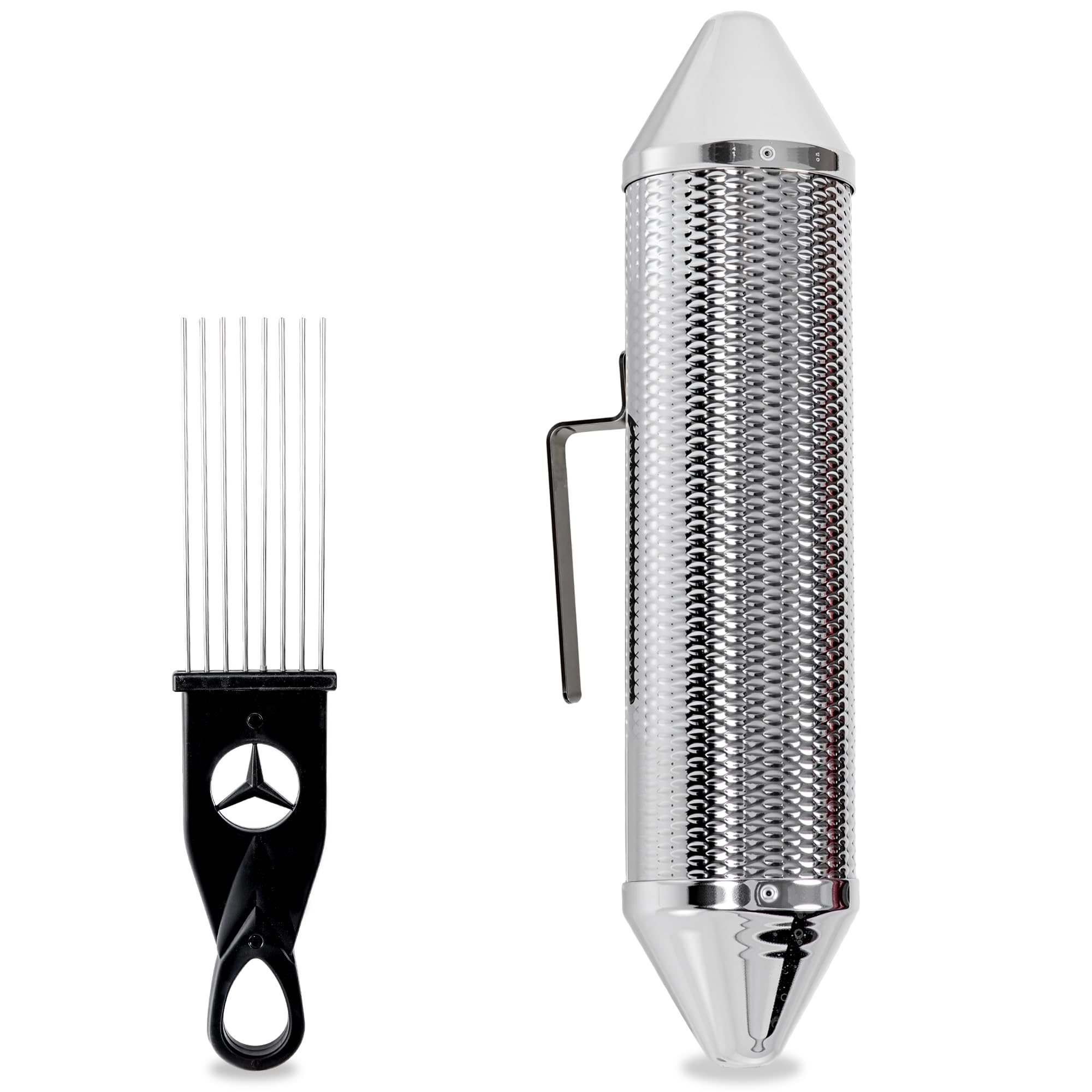 Eavnbaek 15″ 3″ Stainless Steel Guiro Shaker with Scraper for Adults