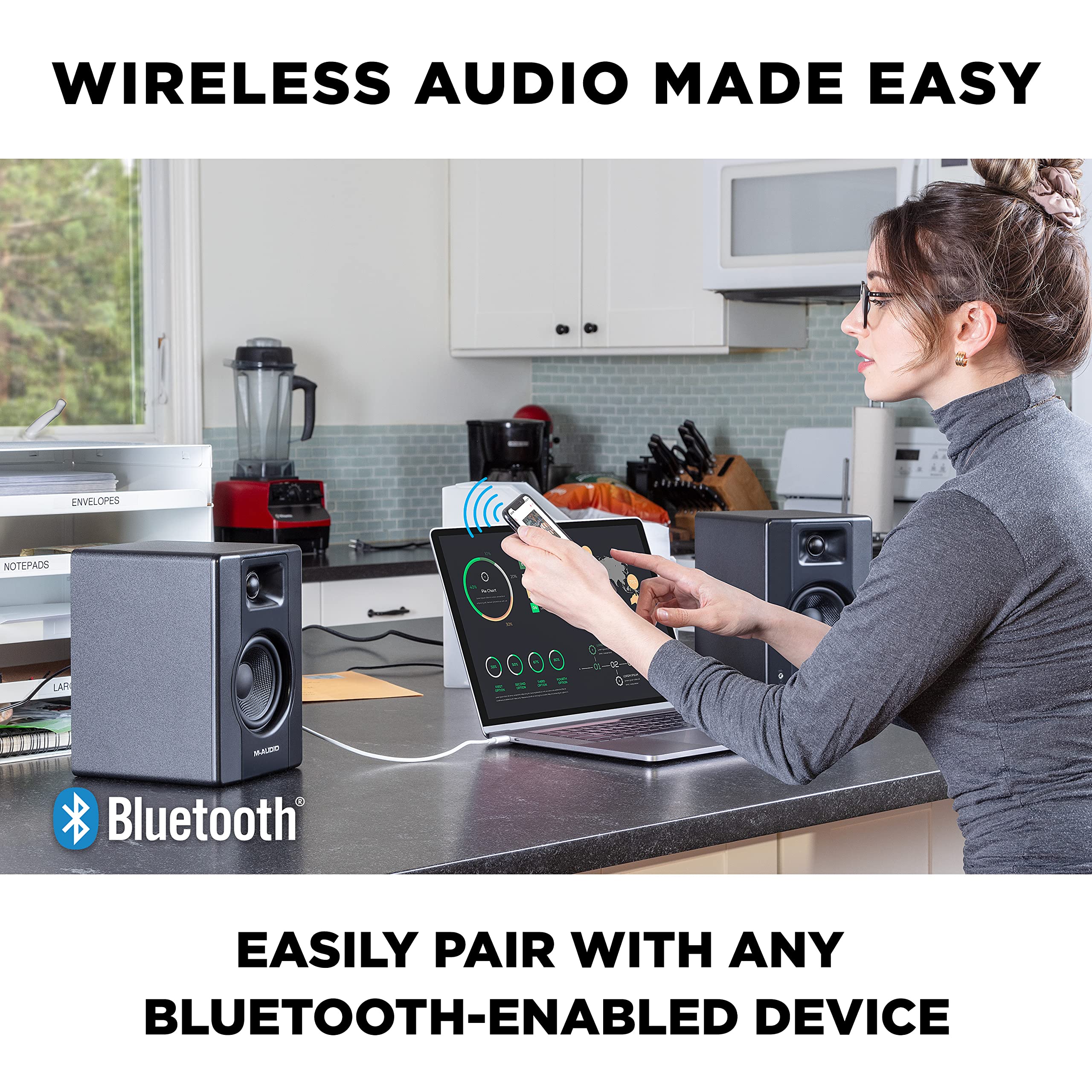 M-AUDIO BX4BT 4.5″ Bluetooth Studio Monitors Pair