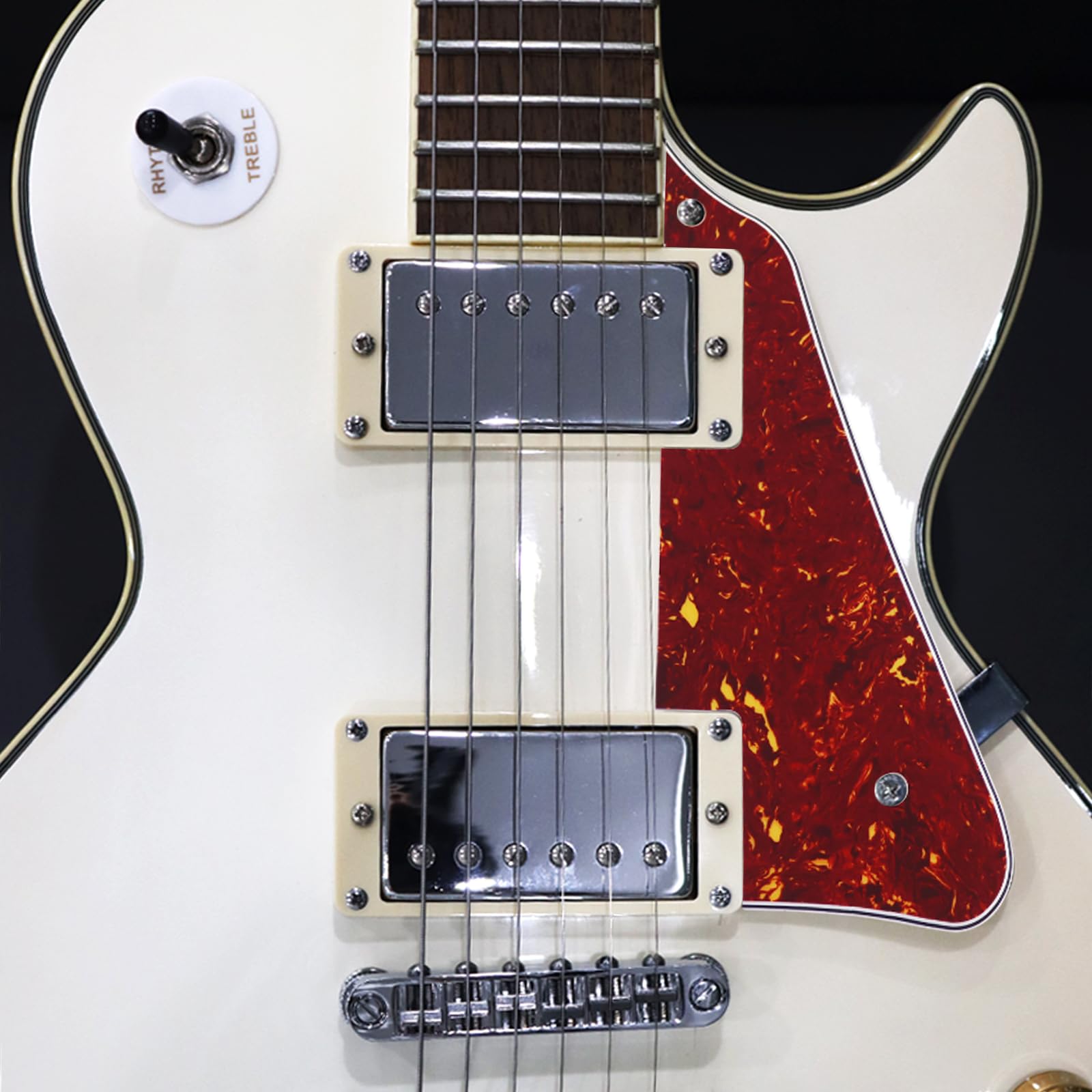 Phrilam Electric Guitar Pickguard Set for Gibson Les Paul,Red Tortoise 4Ply