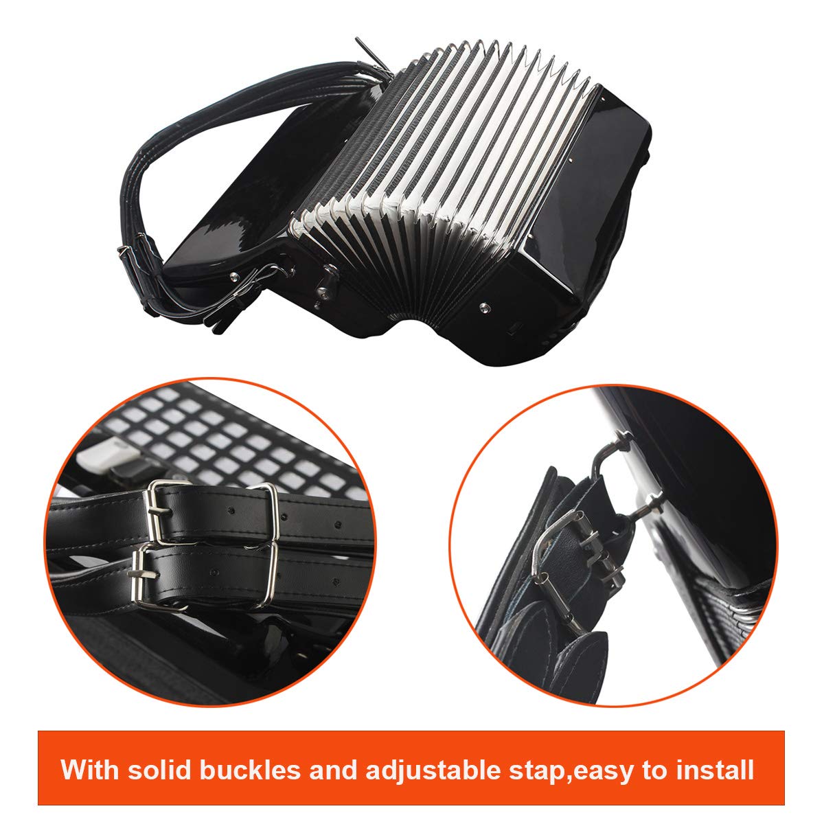 YUNNLEZT Accordion Strap Adjustable Accordion Shoulder Harness Belts Strap