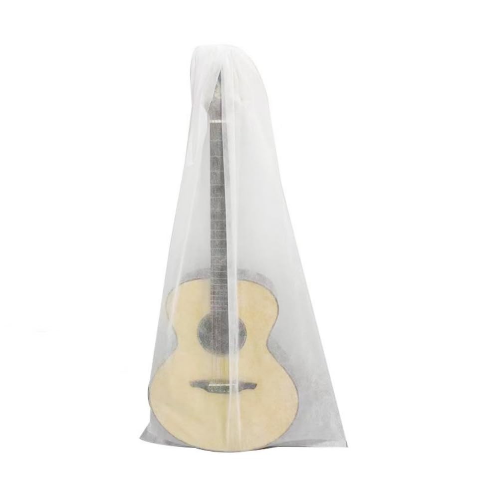 CCeCCe 4 Pack Guitar Dust Cover Storage Bag Non-Woven Fabric Breathable Dust-Proof Coating Sleeve Protector Covers for Acoustic Guitars Electric Bass Upright Stand 120cmx60cm 47″x23.5″