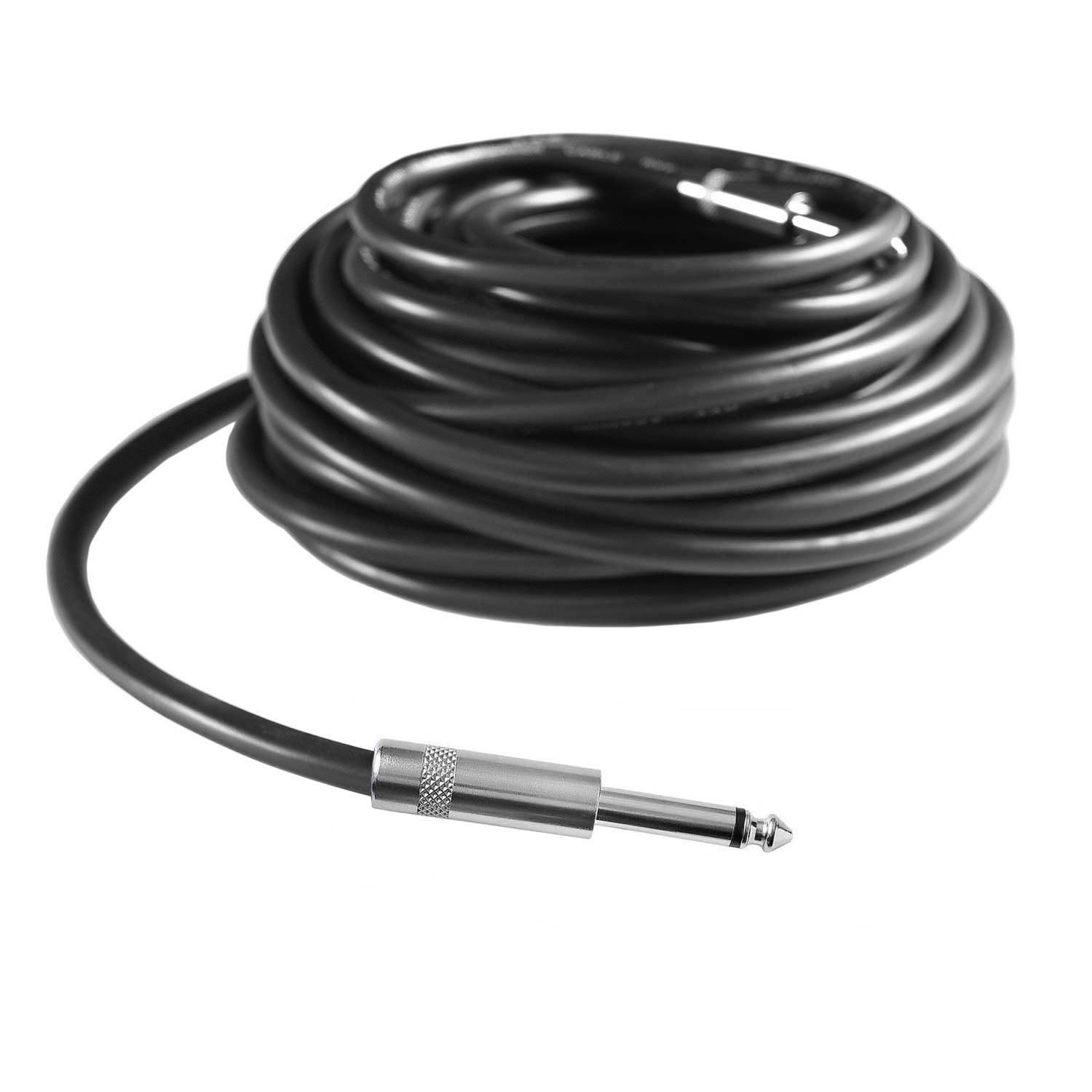 Yoico 4Pack 25ft 12AWG 2-Conductor 1/4″ TS Cable Heavy Duty Audio Amp Cord