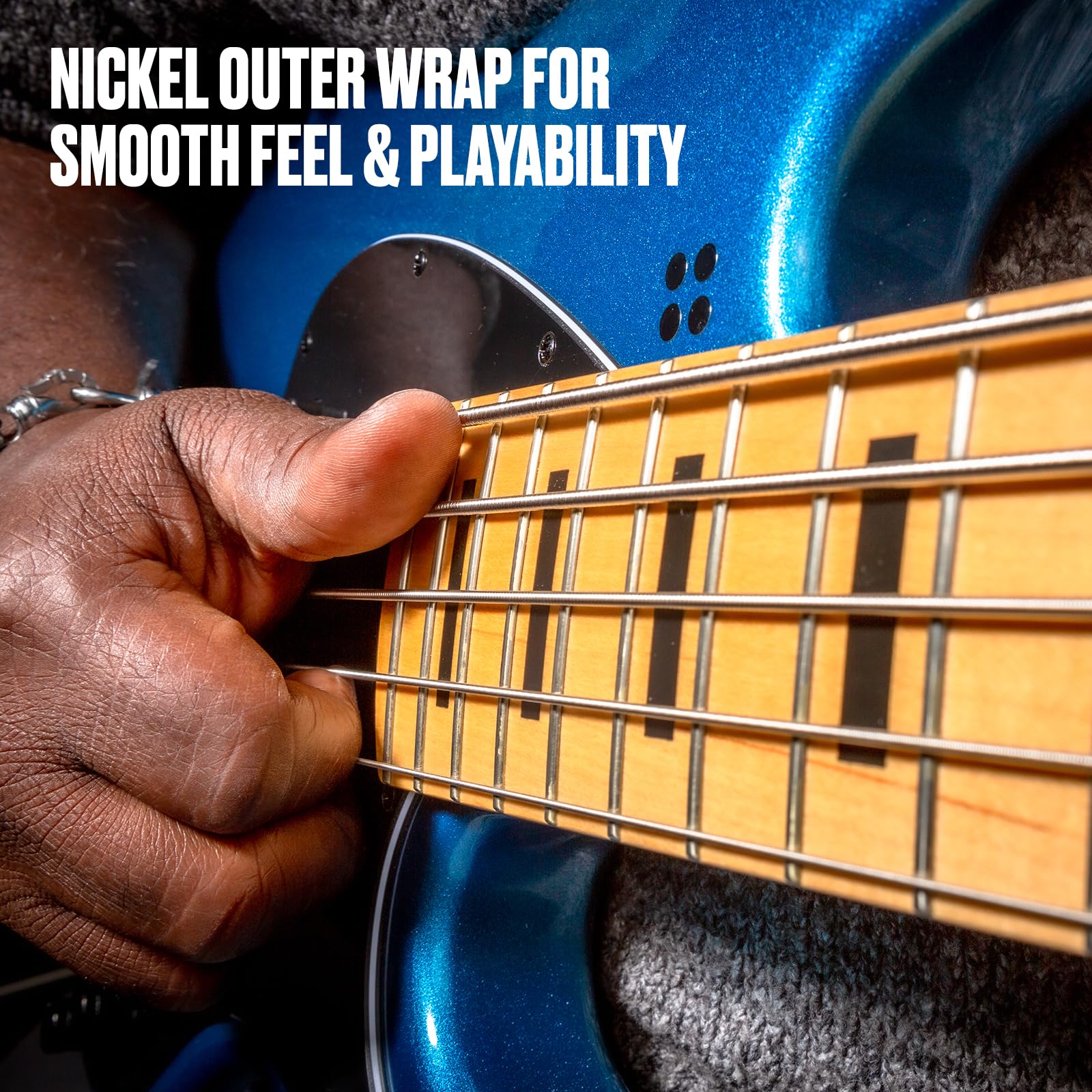 Dual Dynamic Layered Twin Alloy Hybrid Wound Nickel Bass Strings 45-105