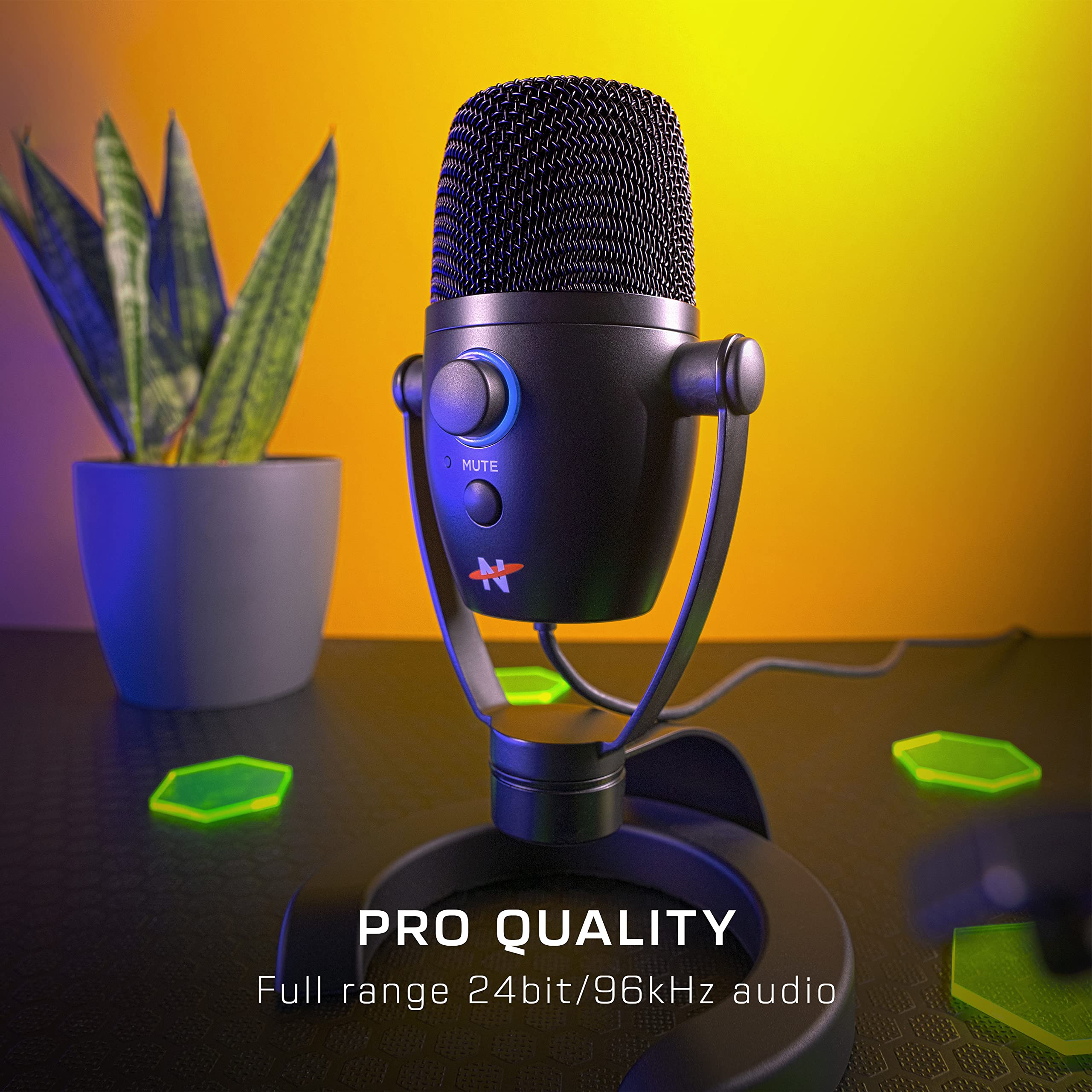 NEAT Microphones Neat Bumblebee II – Professional Cardioid Directional USB Condenser Microphone with 24 bit/96 kHz Digital Audio for Recording, Streaming, Podcasting, and Gaming – Black