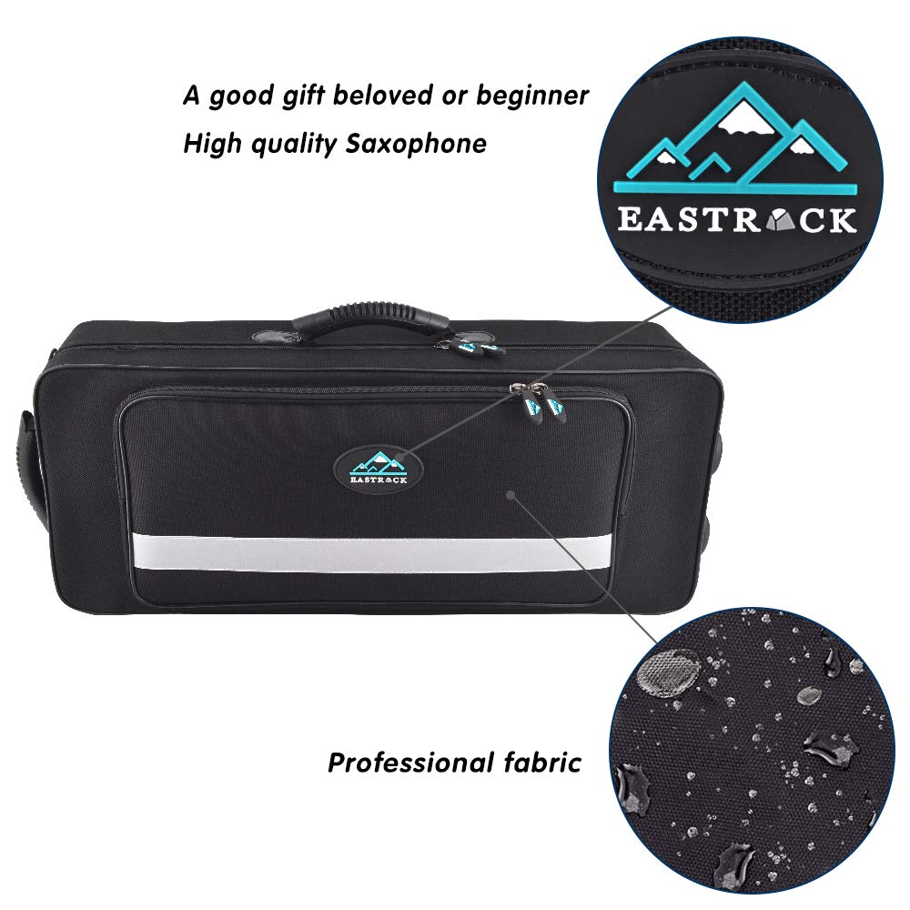 EASTROCK Bb Straight Soprano Saxophone Black Nickel for Beginners Students