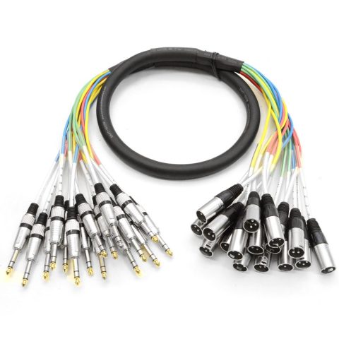 Seismic Audio – SAXT-16x5M – 16 Channel 5′ XLR Male to 1/4″ TRS Snake Cable